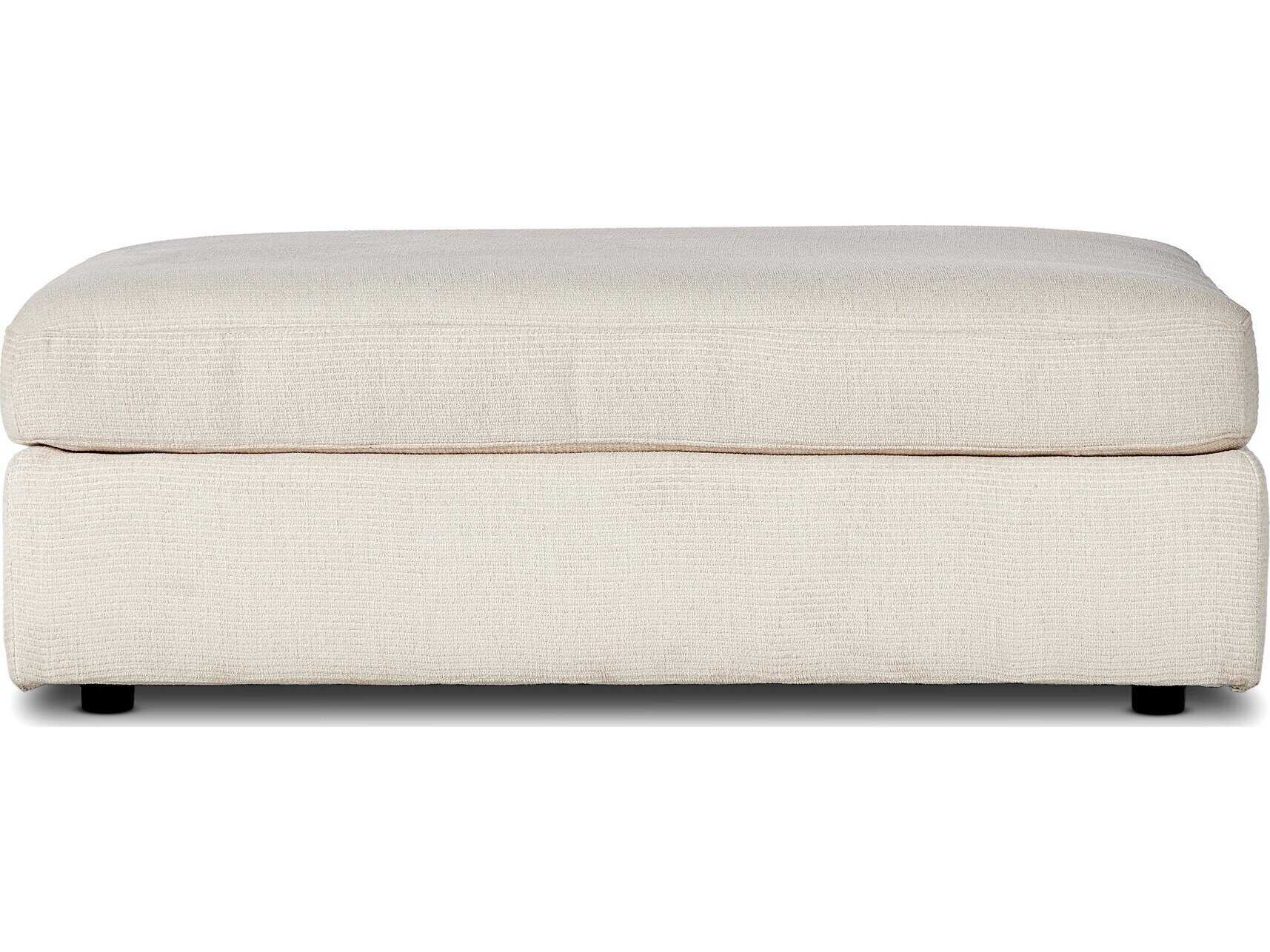 Four Hands Atelier Bloor Clairmont Ivory Upholstered Ottoman