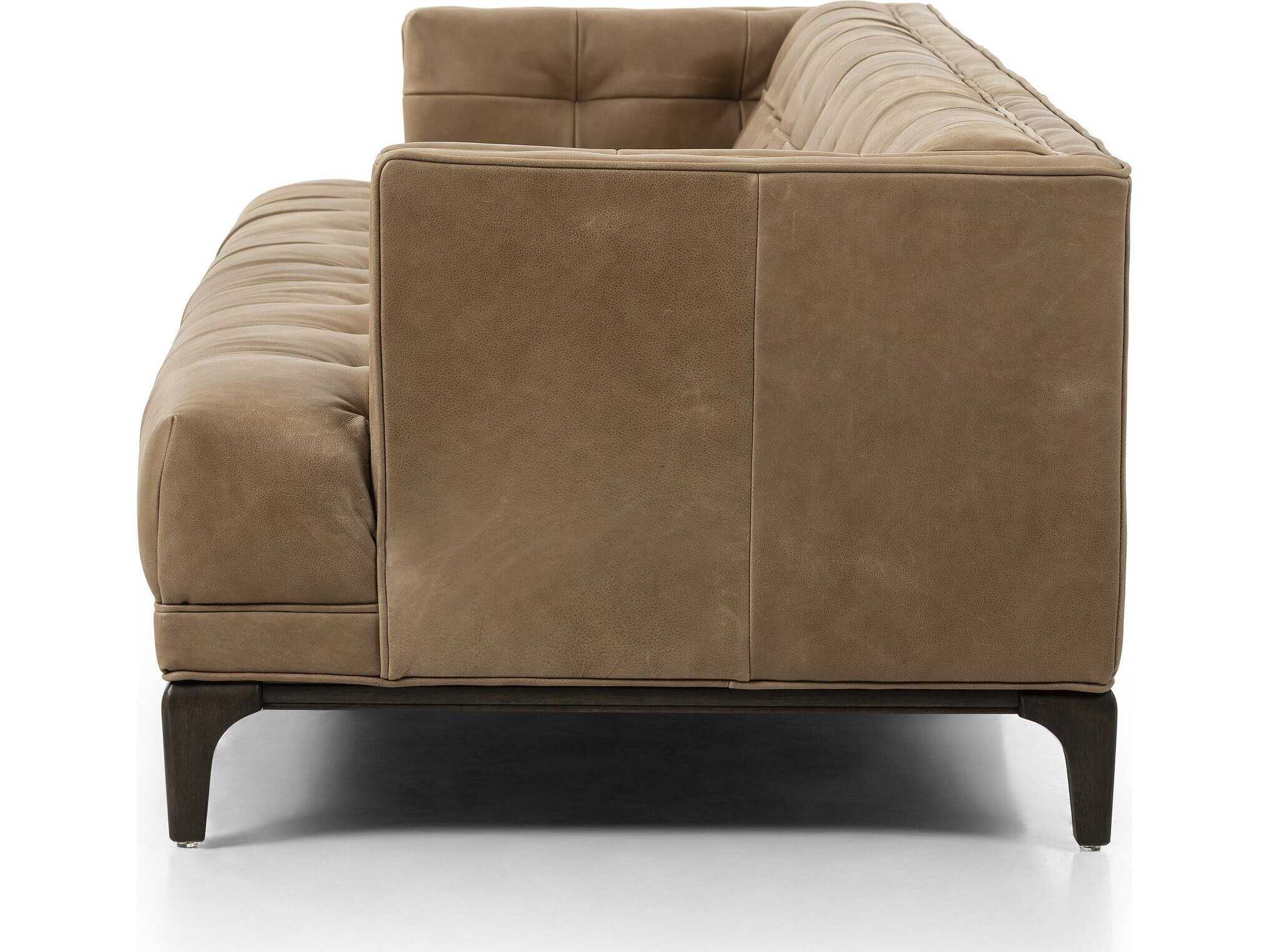 Four Hands Kensington Dylan Brown Leather Sofa