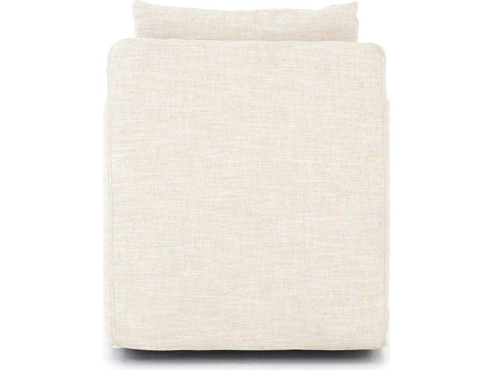 Four Hands Easton Banks Swivel Cream Fabric Accent Chair