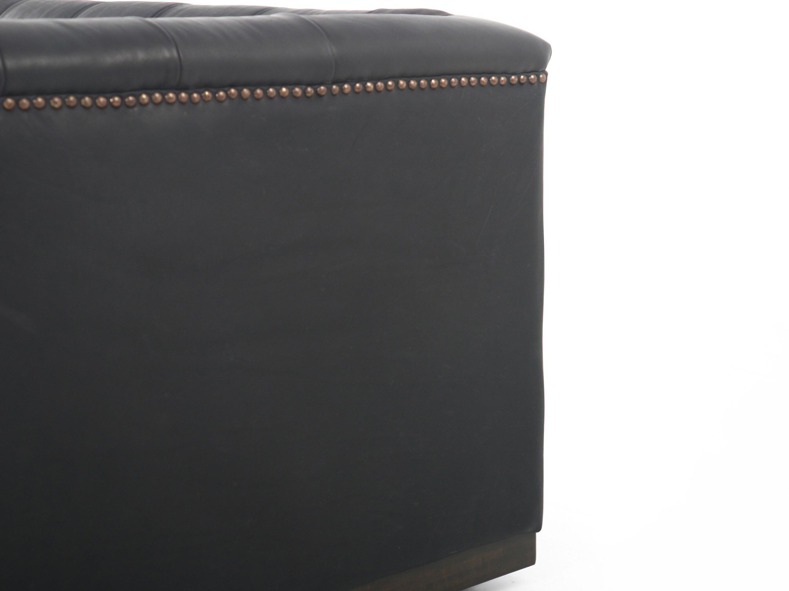 Four Hands Kensington Maxx Black Leather Sofa