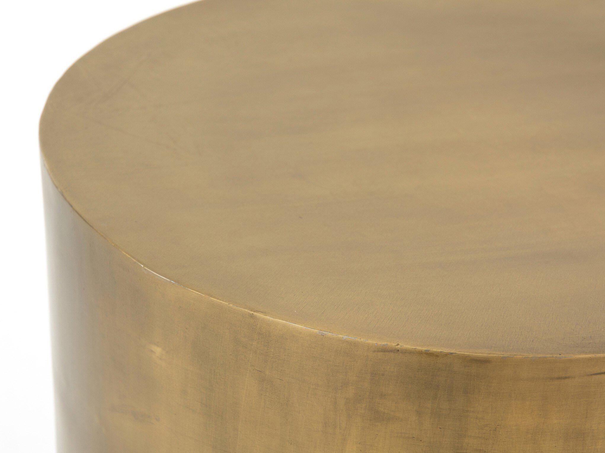 Four Hands Asher Cameron Round Metal Ombre Antique Brass End Table