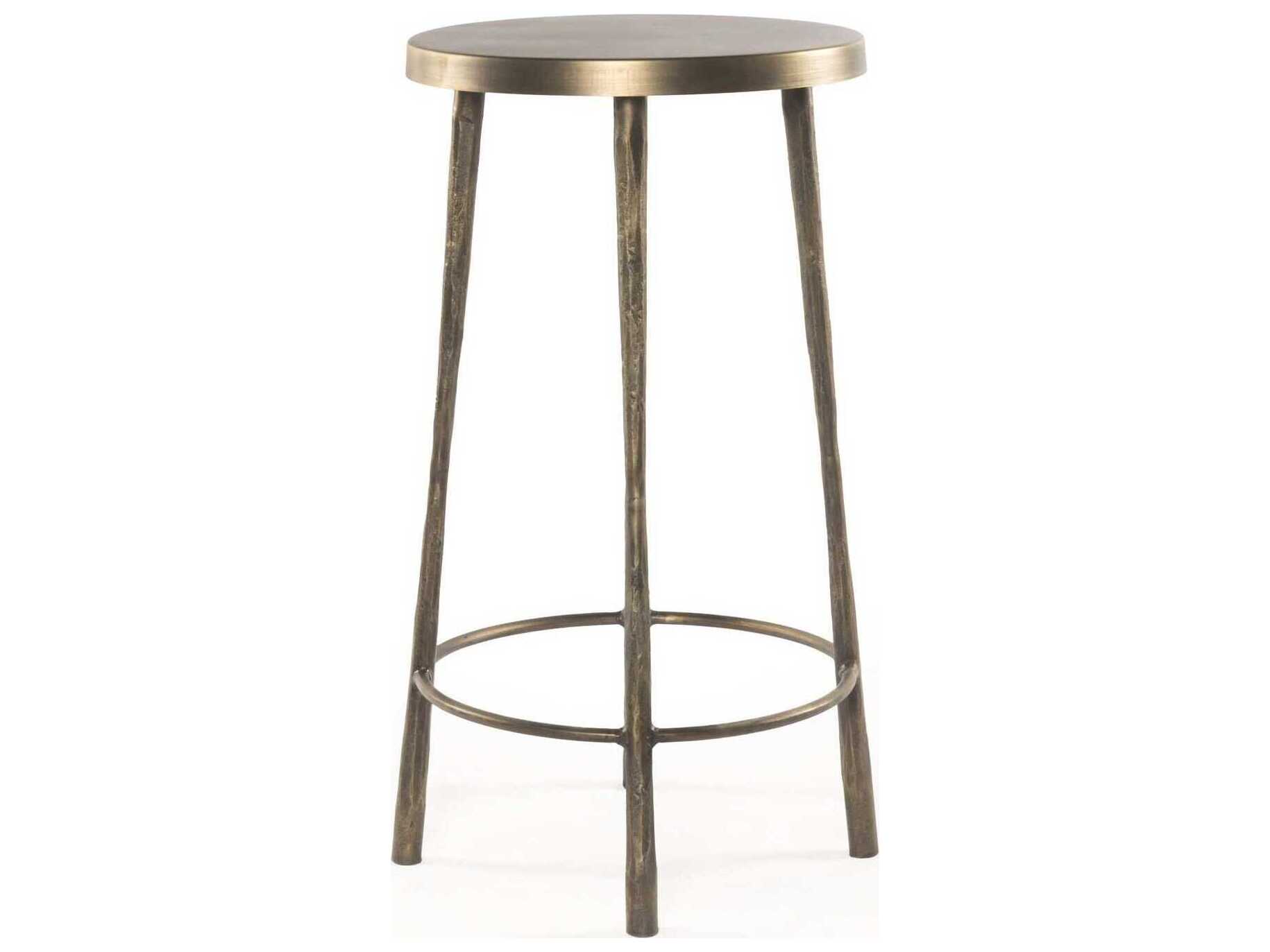 Four Hands Element Westwood Antique Brass Counter Stool