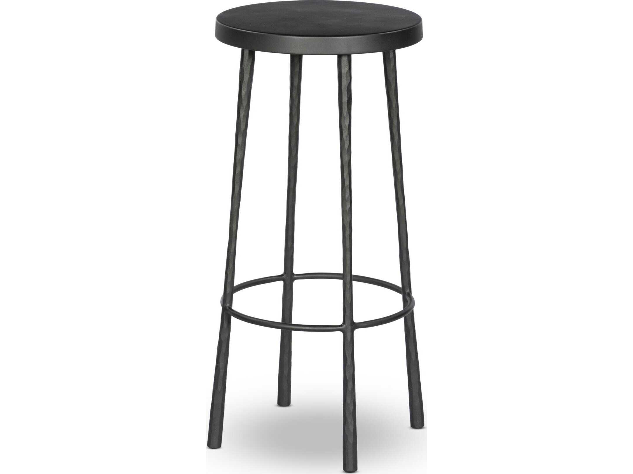Four Hands Element Westwood Hammered Gunmetal  Bar Stool