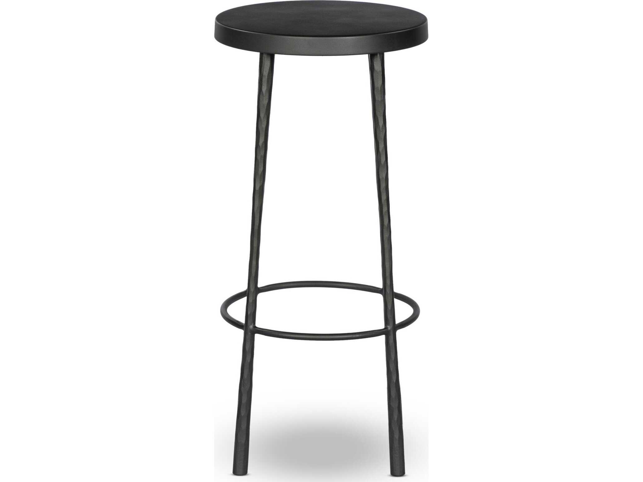Four Hands Element Westwood Hammered Gunmetal  Bar Stool