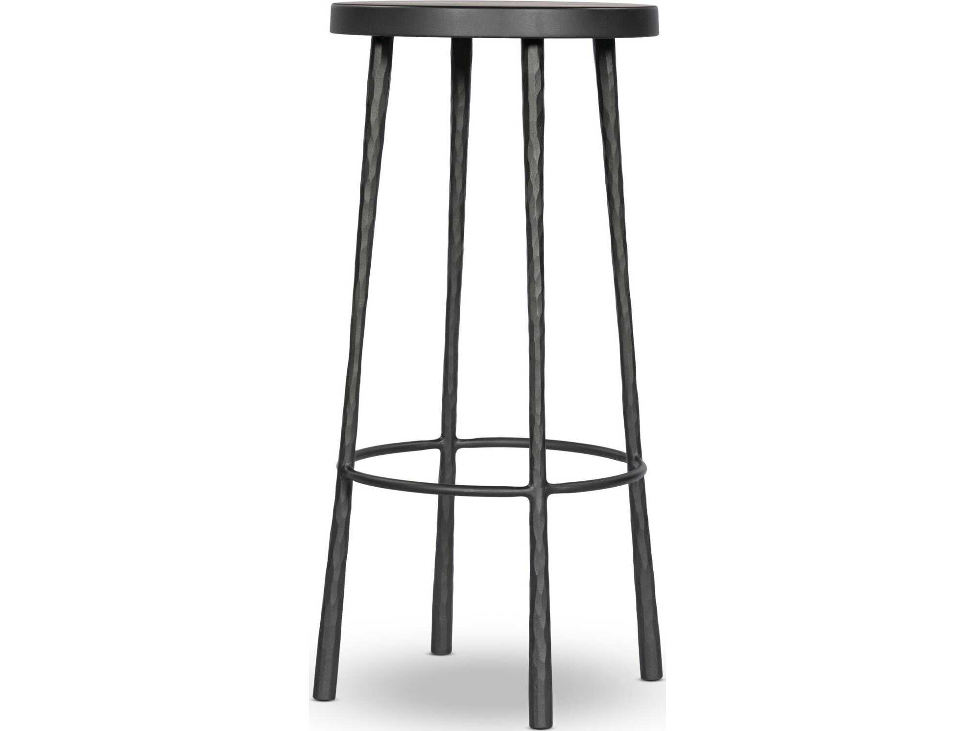 Four Hands Element Westwood Hammered Gunmetal  Bar Stool
