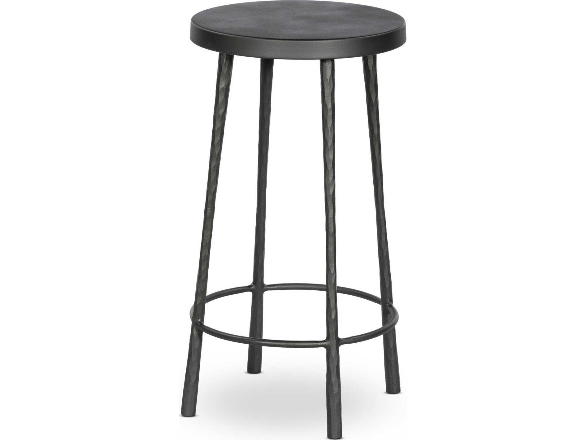 Four Hands Element Westwood Hammered Gunmetal  Counter Stool