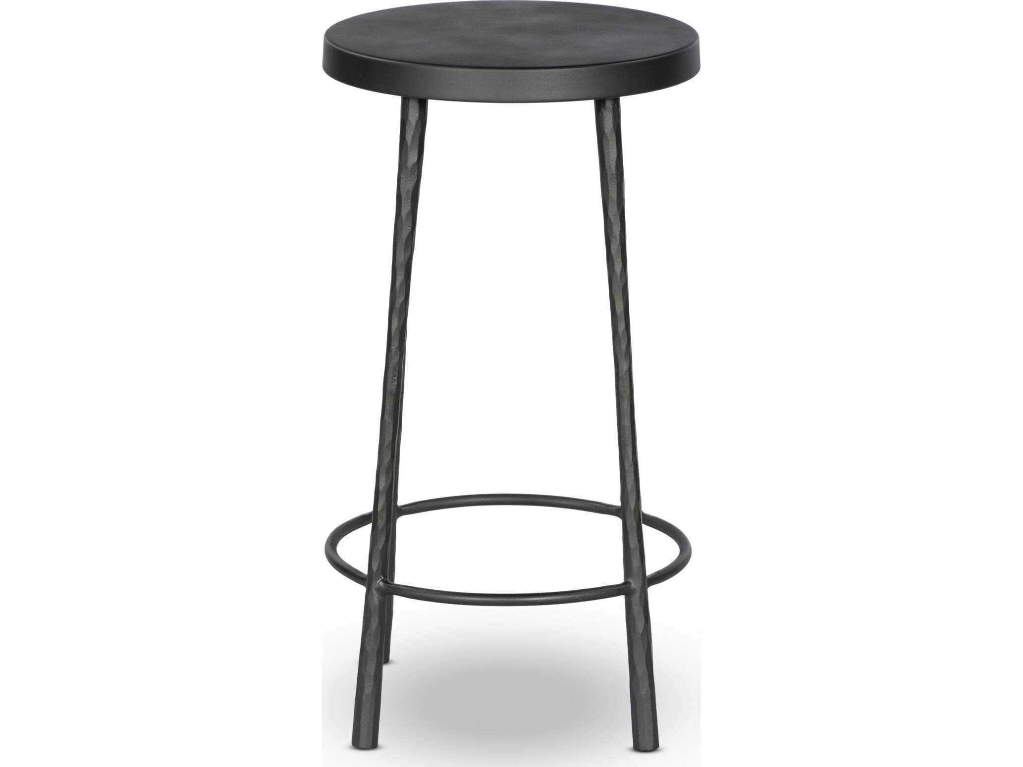 Four Hands Element Westwood Hammered Gunmetal  Counter Stool