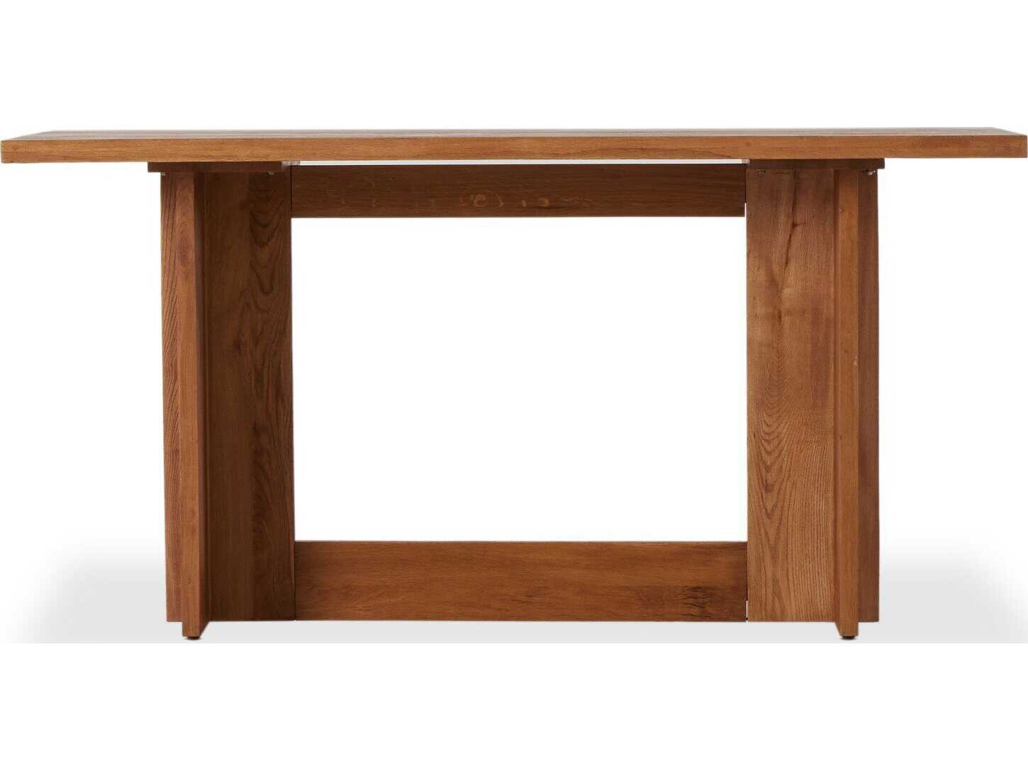 Four Hands Glenwood Dark Smoked Oak Rectangular Wood Bar Table