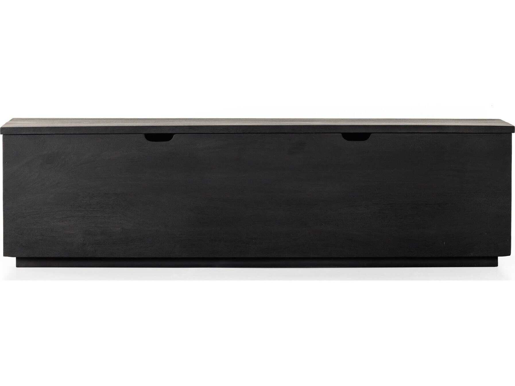 Four Hands Harmon Duncan Flint Black Mango Wood Trunk