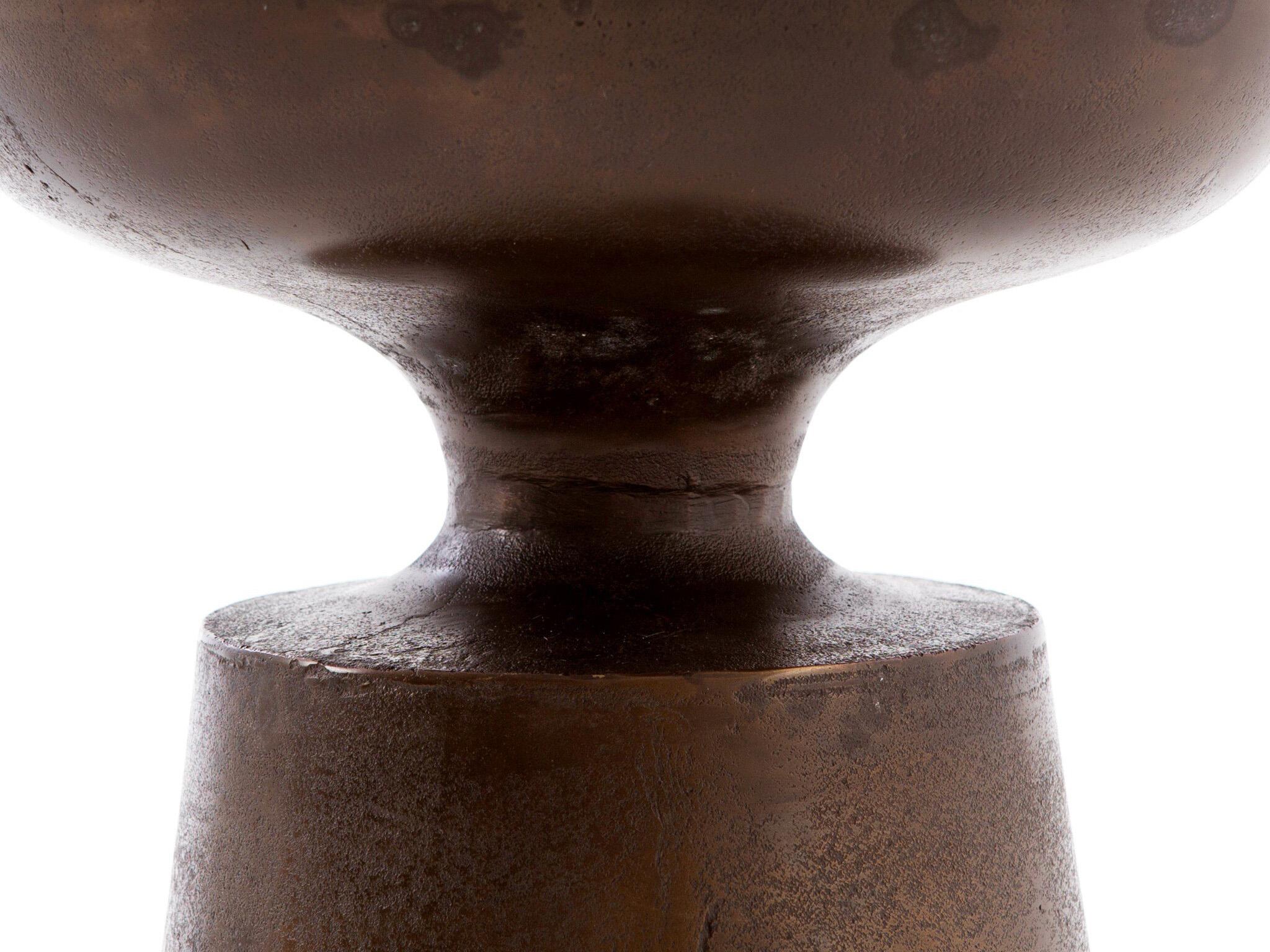 Four Hands Marlow Cruz Round Metal Antique Rust End Table