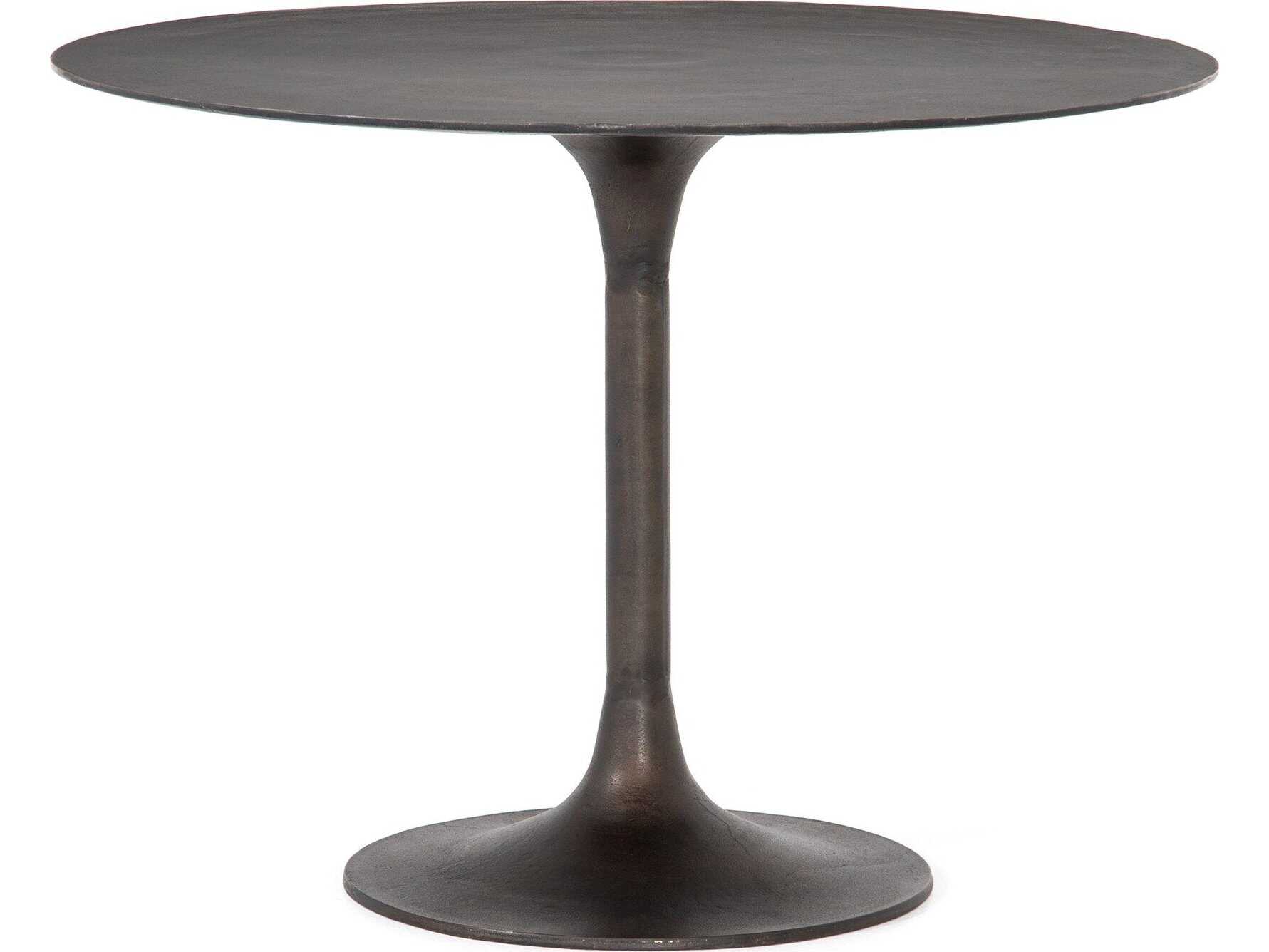 Four Hands Marlow Simone Round Metal Antique Rust Dining Table