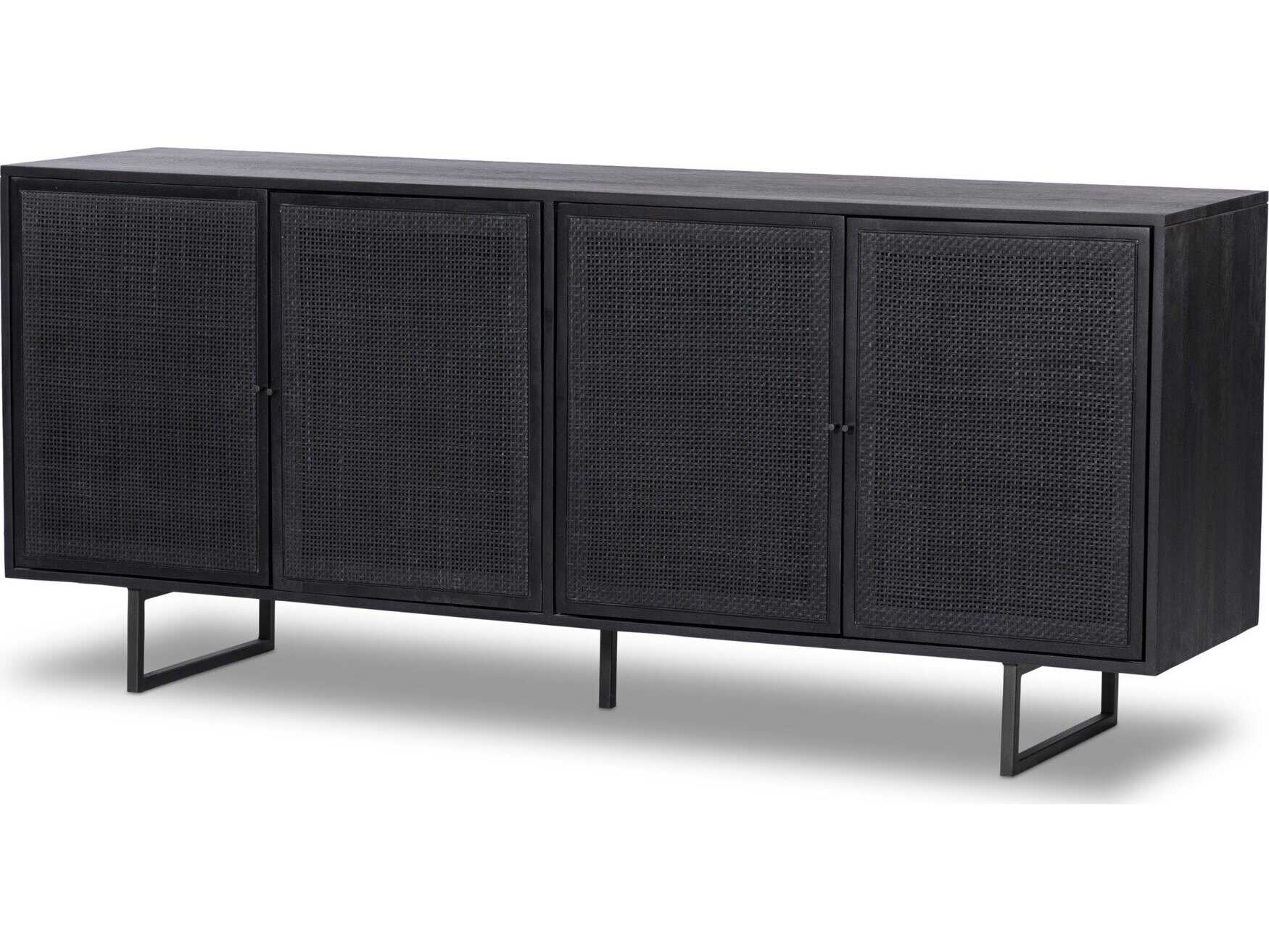 Four Hands Prescott Carmel Black Wash Mango Wood Sideboard