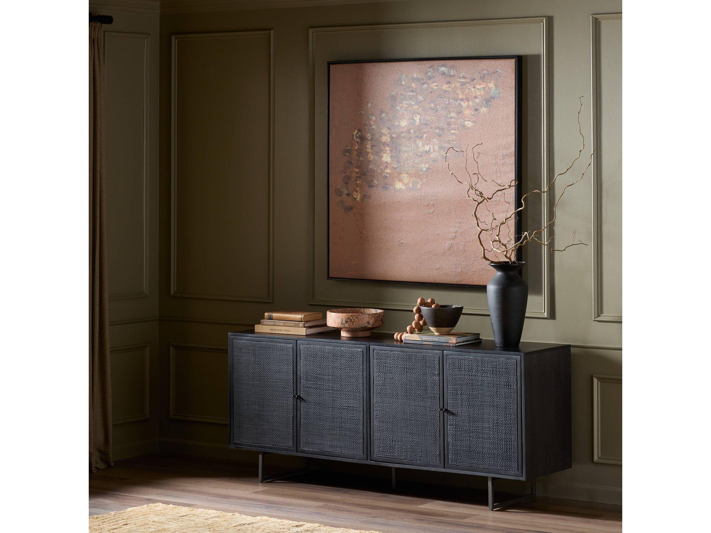 Four Hands Prescott Carmel Black Wash Mango Wood Sideboard