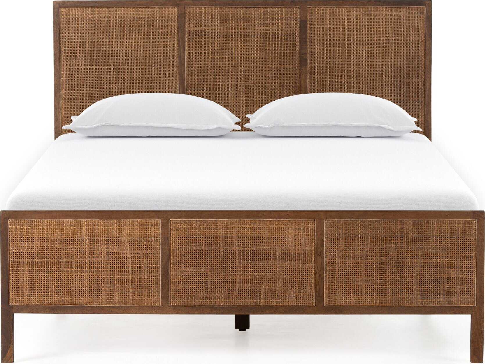 Four Hands Prescott Sydney Brown Wash Cane Mango Wood King Platform Bed