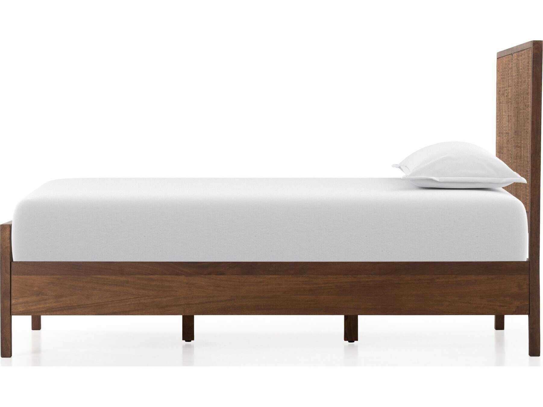 Four Hands Prescott Sydney Brown Wash Cane Mango Wood Twin Platform Bed