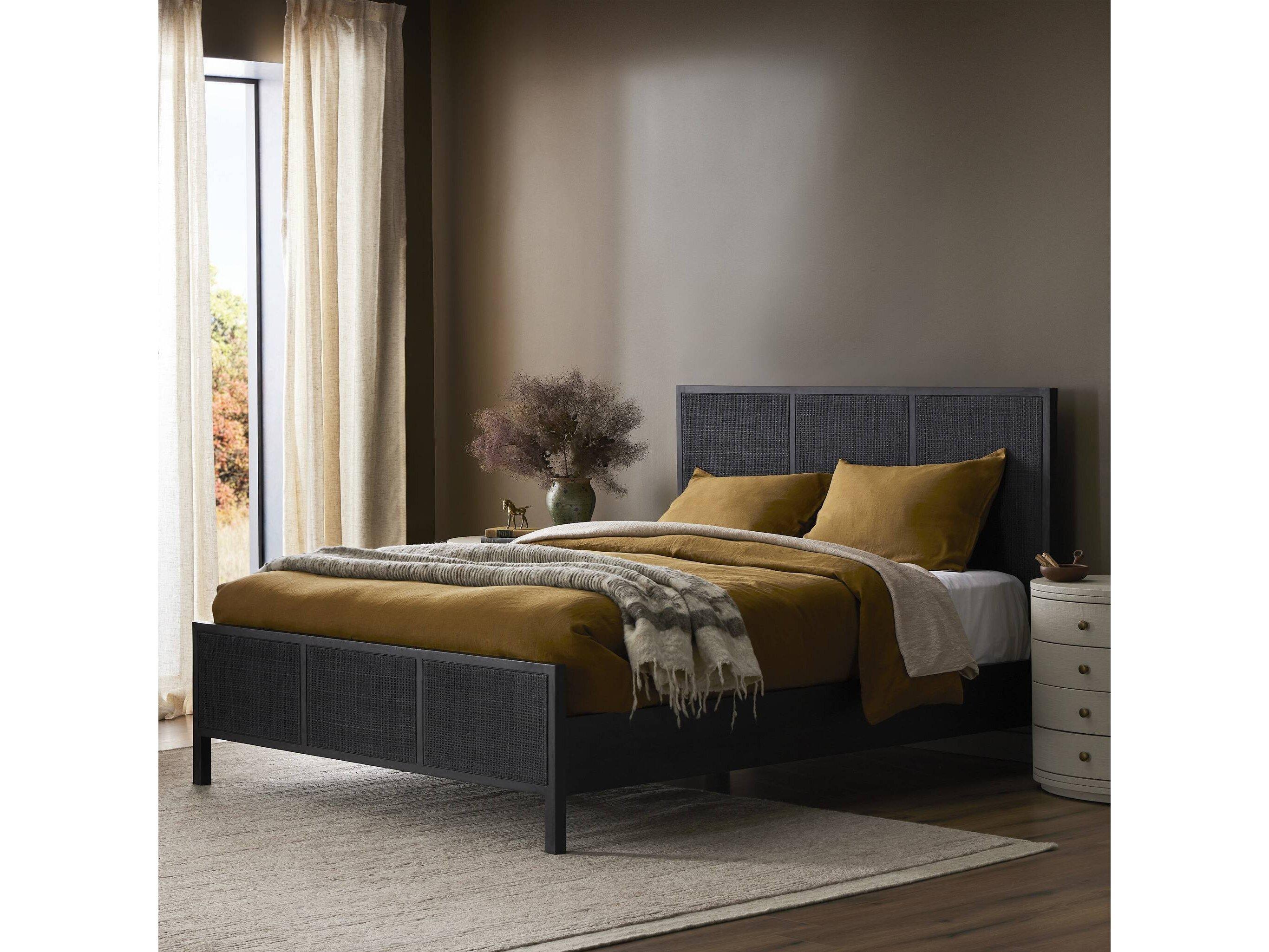 Four Hands Prescott Sydney Black Wash Queen Bed