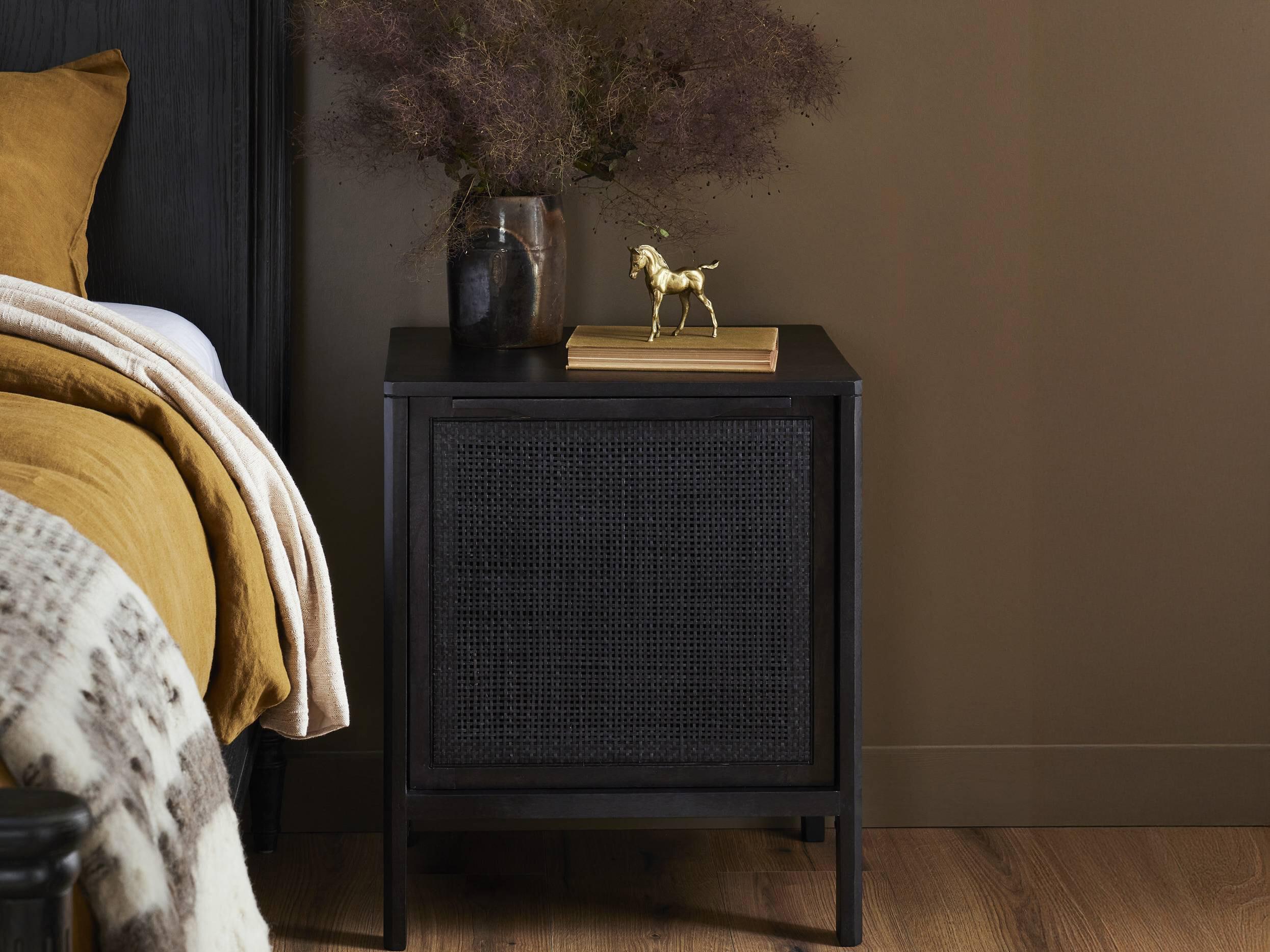 Four Hands Prescott Sydney Black Wash Mango Wood Nightstand