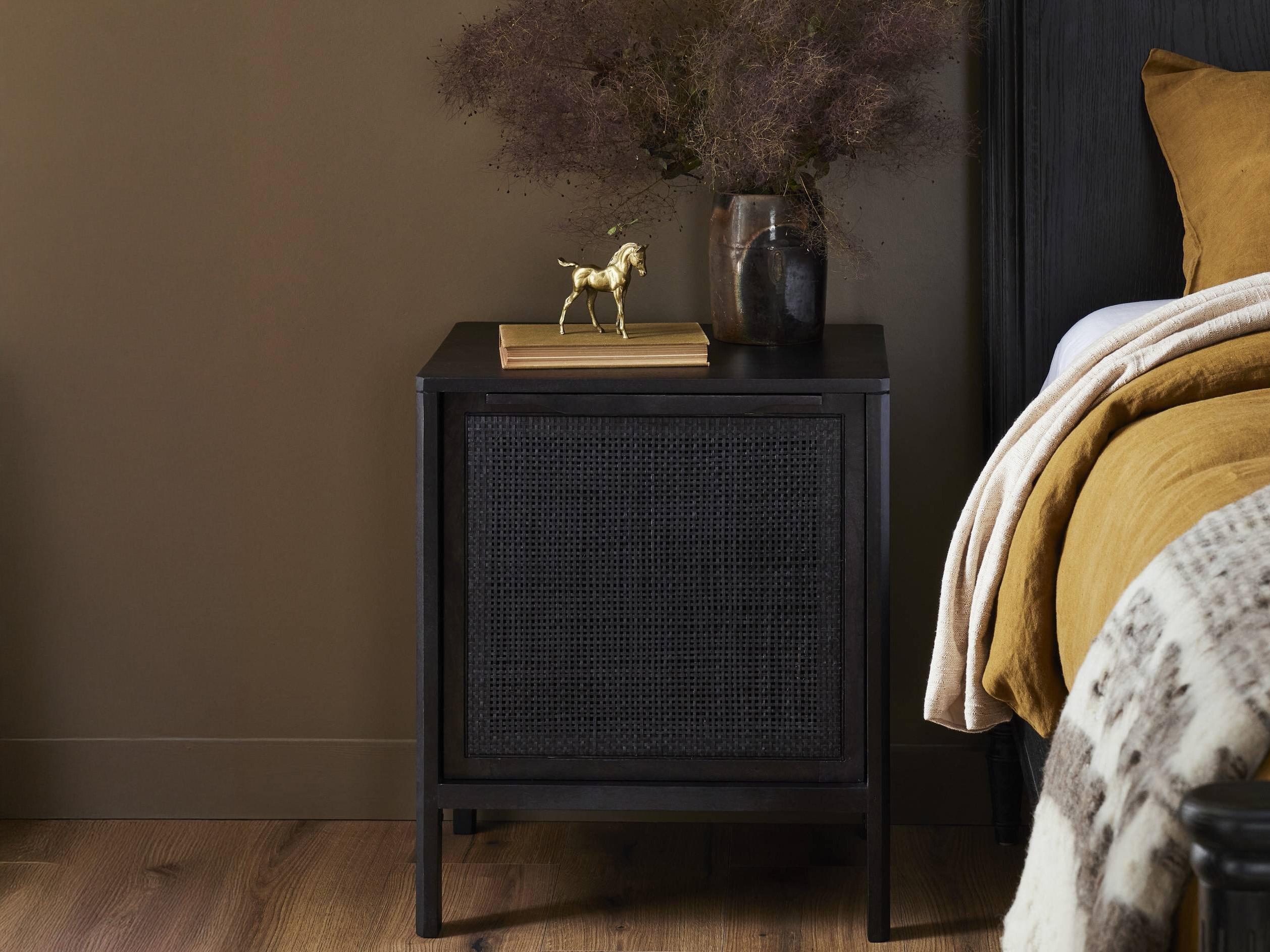 Four Hands Prescott Sydney Black Wash Mango Wood Nightstand