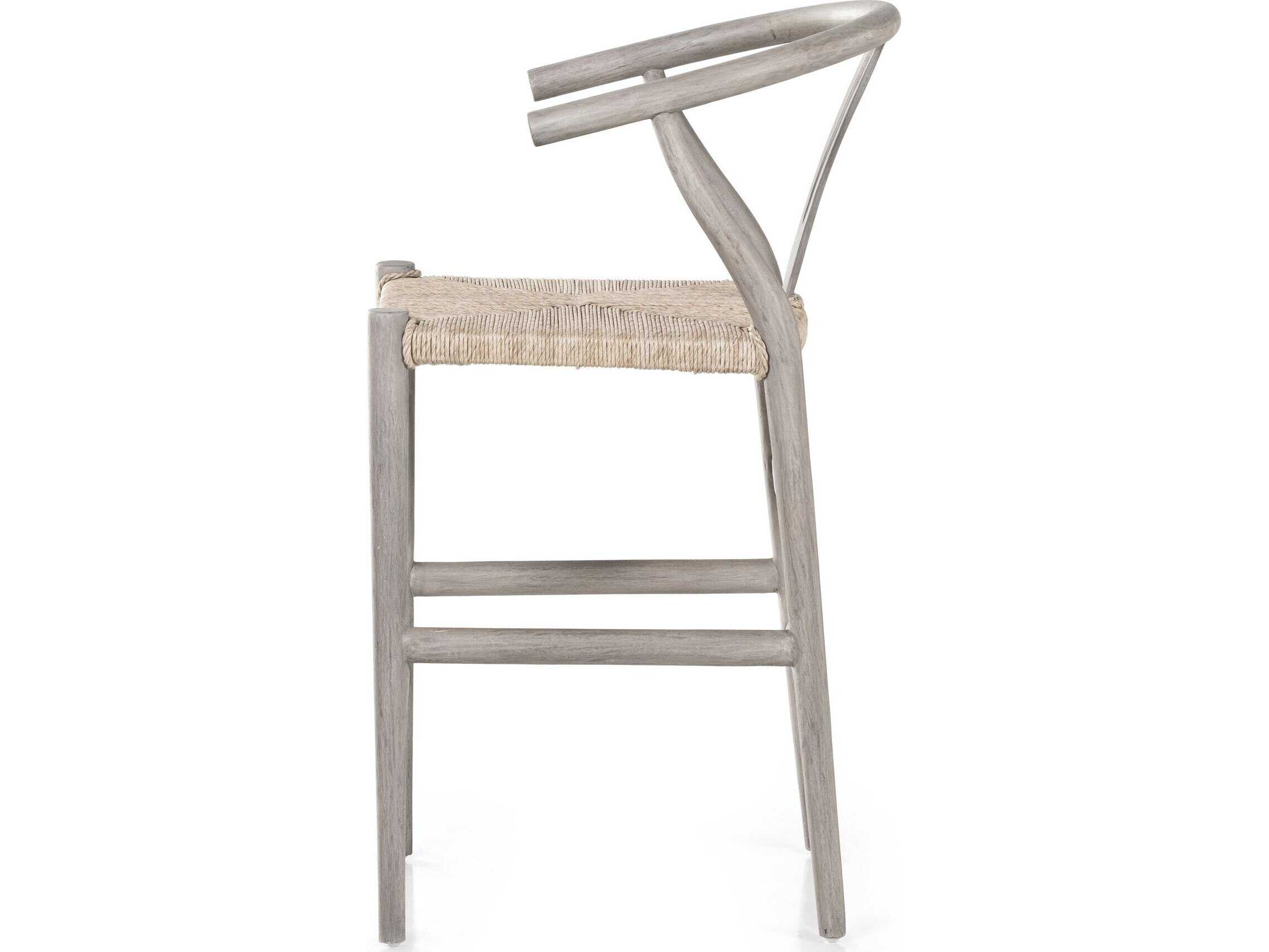 Four Hands Grass Roots Teak Wood Counter Stool