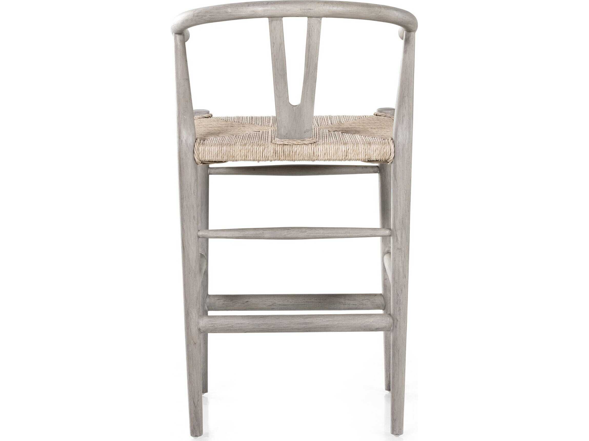 Four Hands Grass Roots Teak Wood Counter Stool