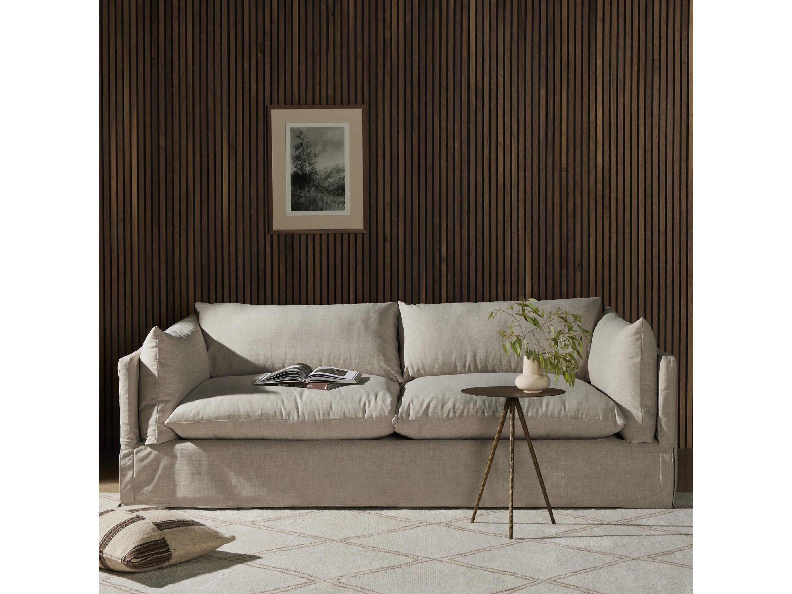 Four Hands Atelier Habitat Slipcover Bennett Moon Upholstered Slipcover Sofa