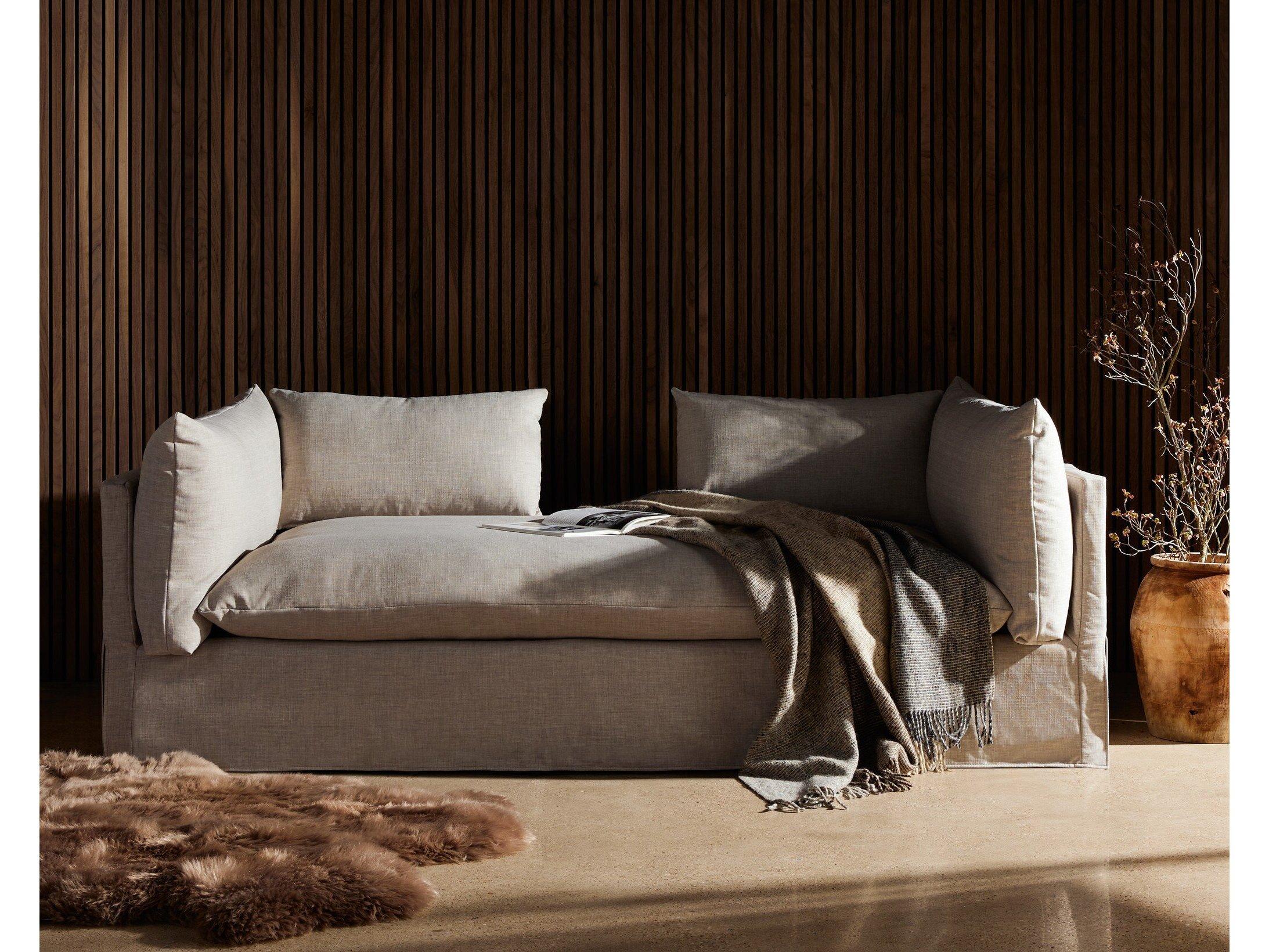 Four Hands Atelier Habitat Slipcover Bennett Moon Upholstered Slipcover Chaise