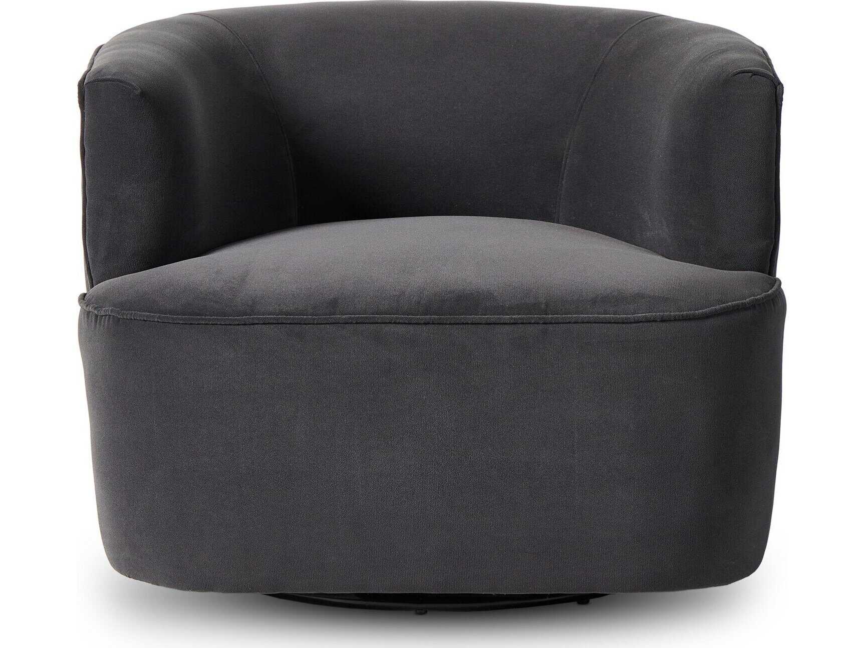 Four Hands Atelier Mila Swivel Gray Fabric Accent Chair
