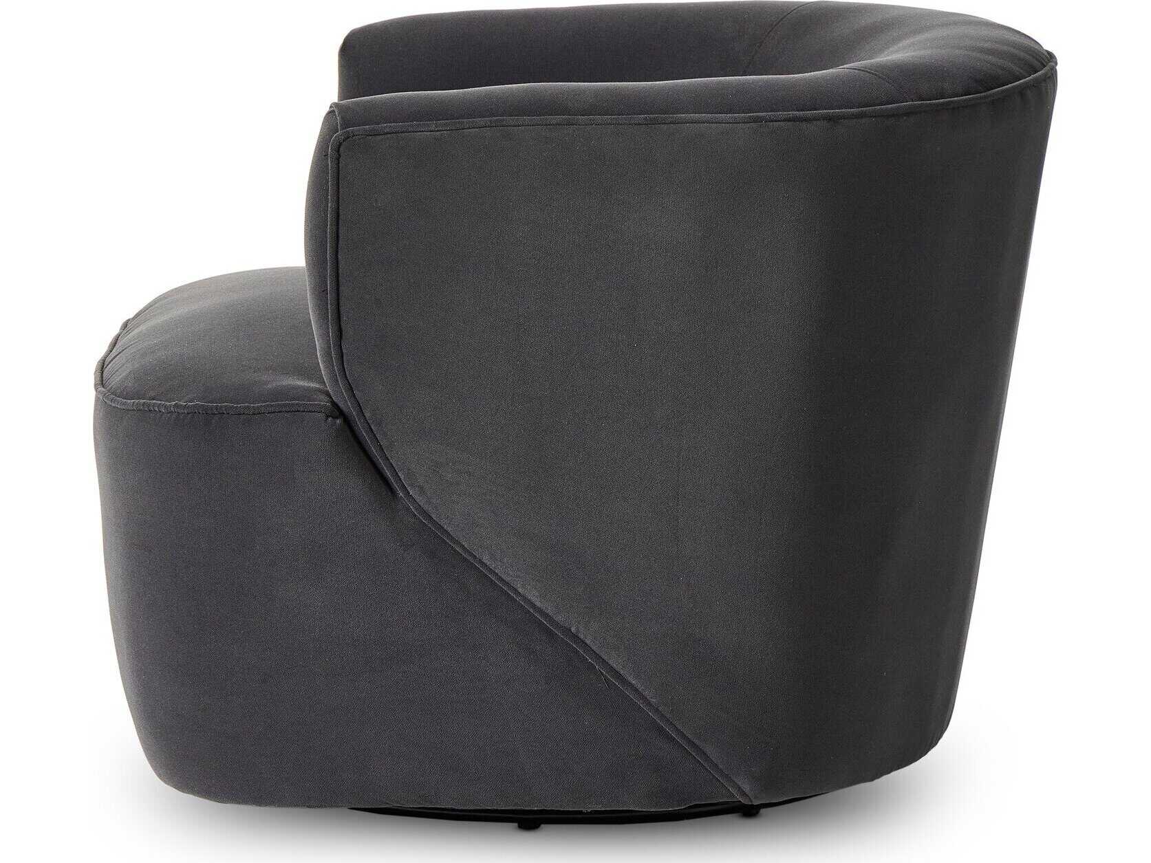 Four Hands Atelier Mila Swivel Gray Fabric Accent Chair