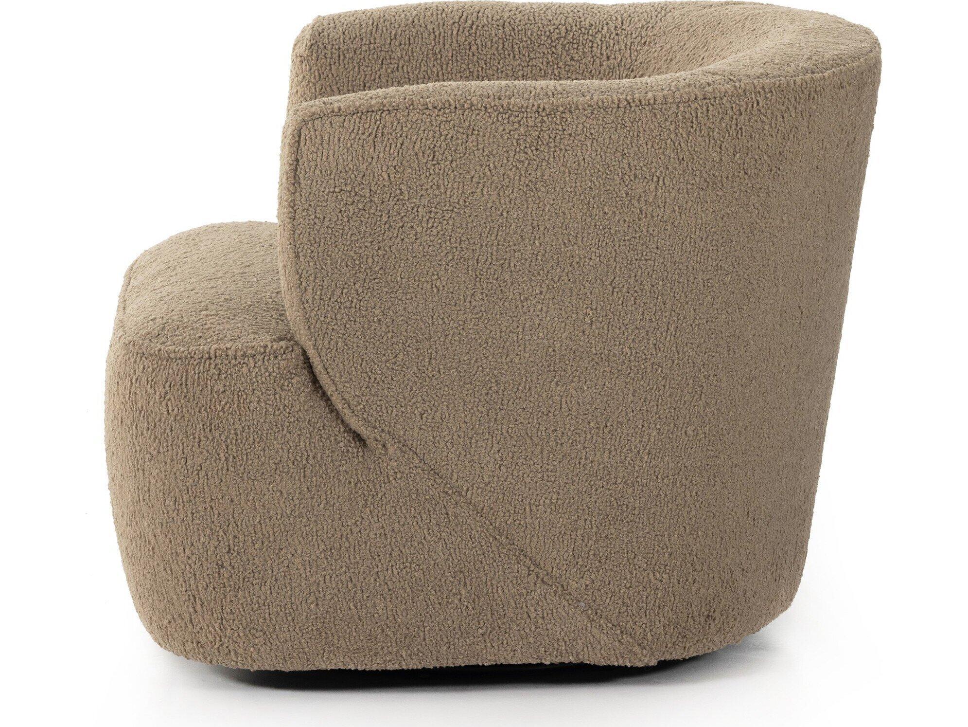 Four Hands Atelier Mila Sheepskin Camel  Swivel Chair
