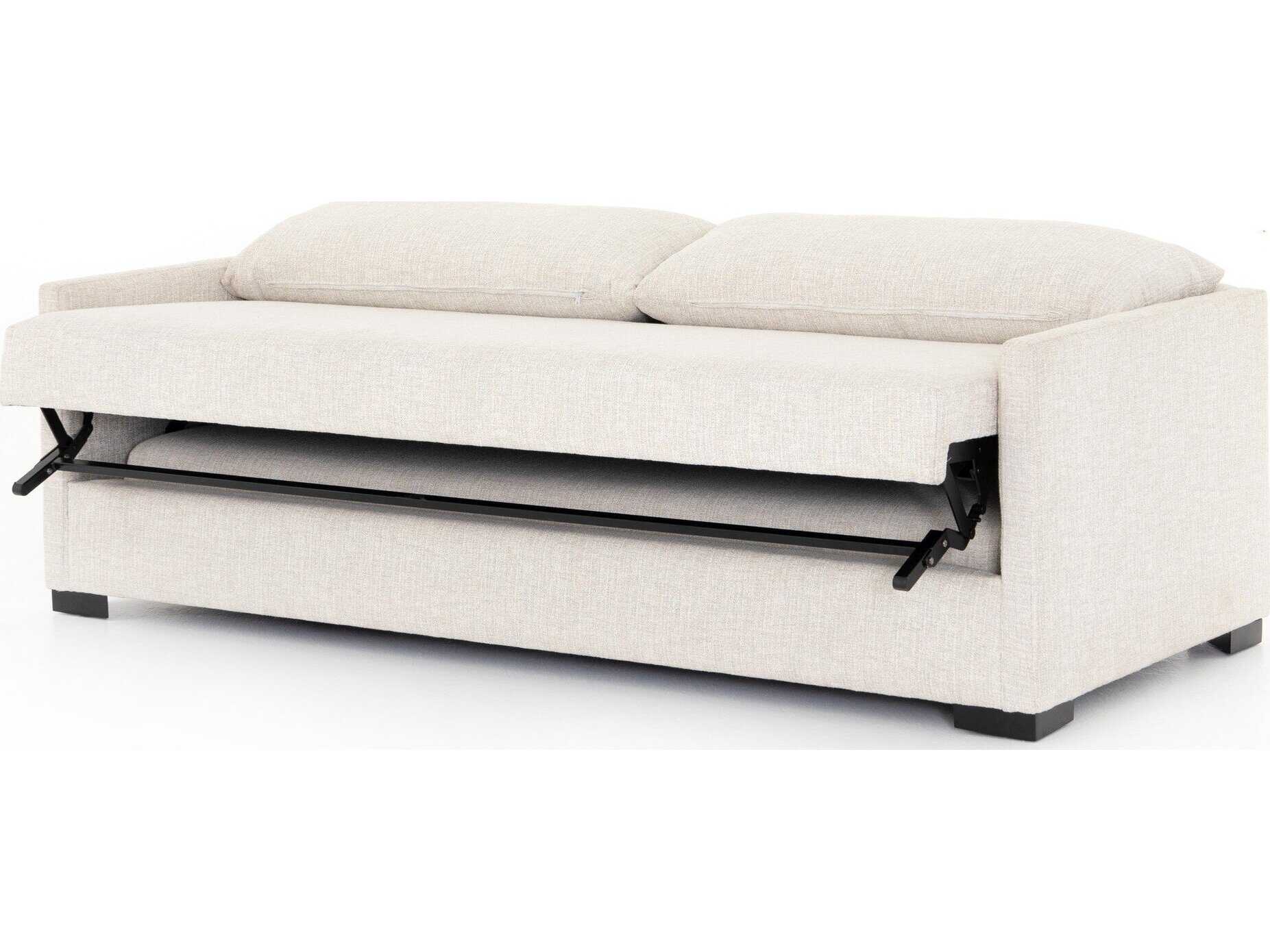 Four Hands Atelier Wickham Alameda Snow Espresso Cream Upholstered Sofa Bed