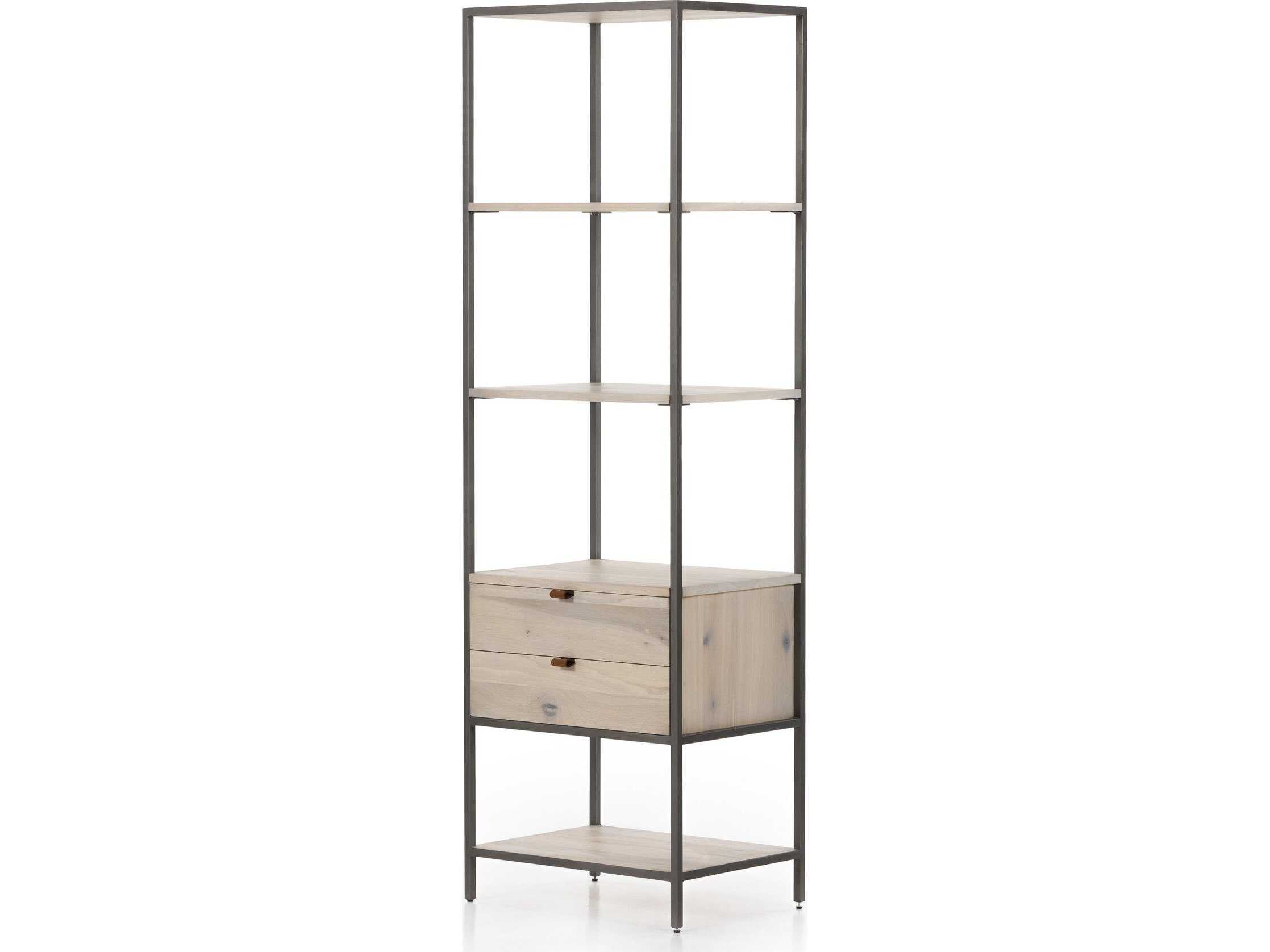 Four Hands Fulton Trey Natural Iron  Bookshelf