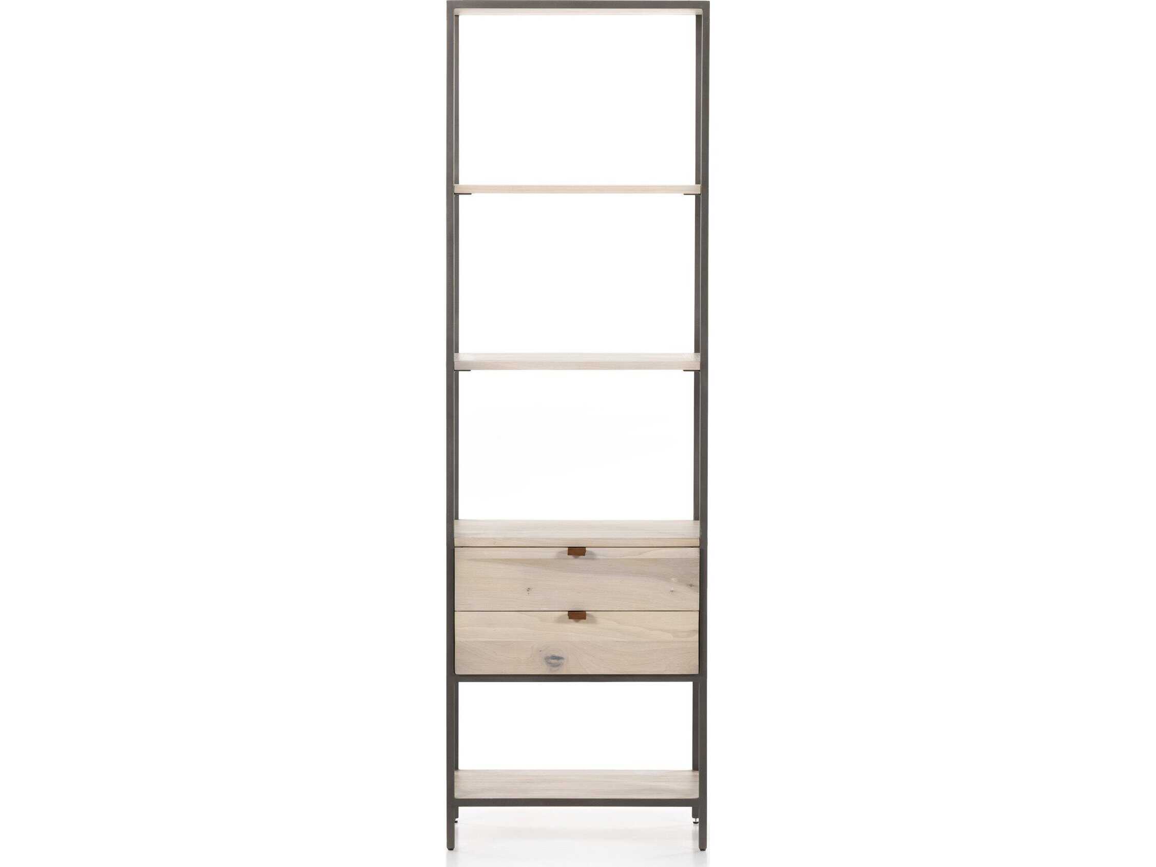 Four Hands Fulton Trey Natural Iron  Bookshelf