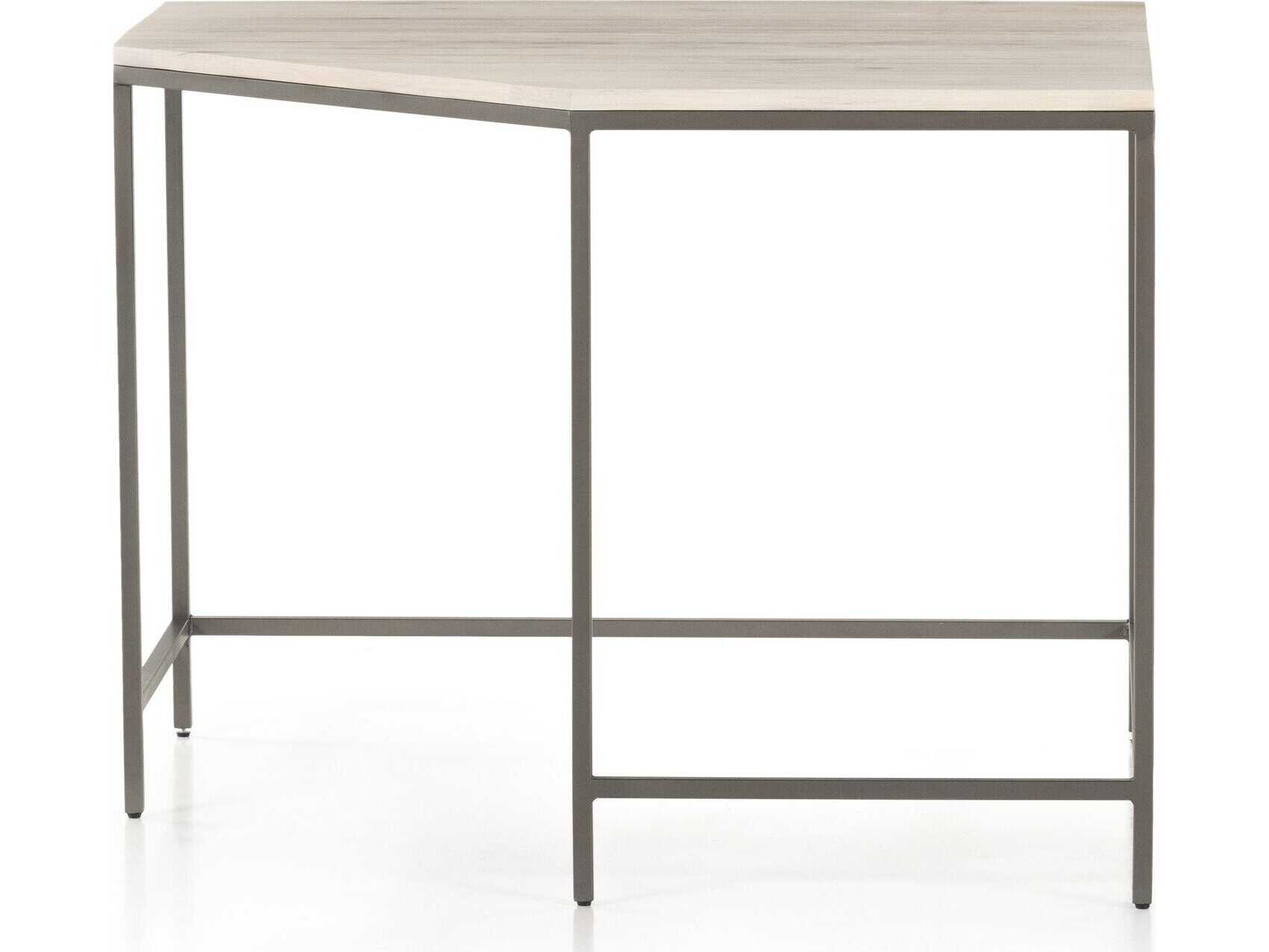 Four Hands Fulton Trey Natural Iron Poplar Wood Modular Corner Desk