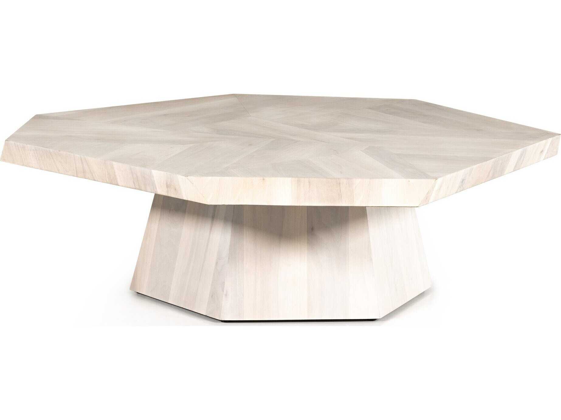 Four Hands Wesson Brooklyn Octagon Wood Ashen Walnut Coffee Table