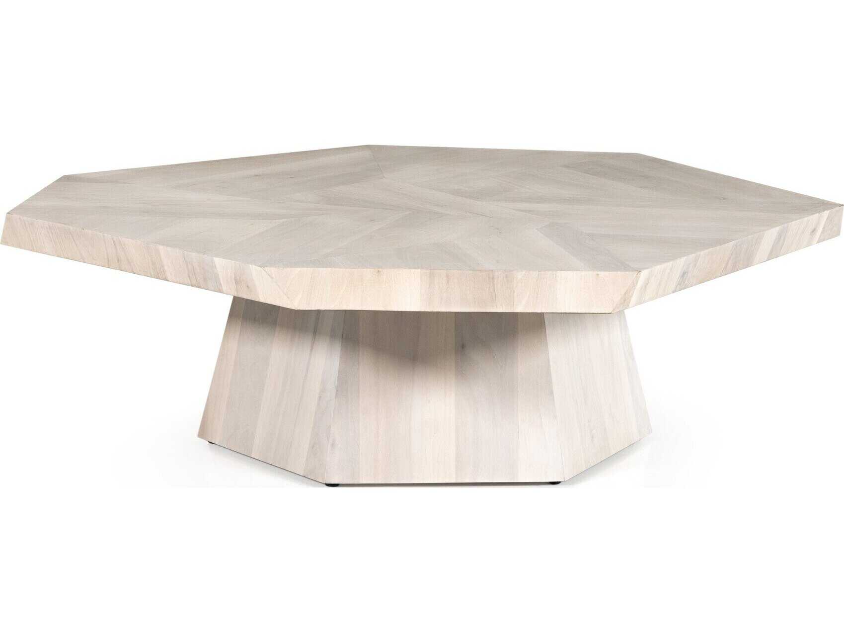 Four Hands Wesson Brooklyn Octagon Wood Ashen Walnut Coffee Table