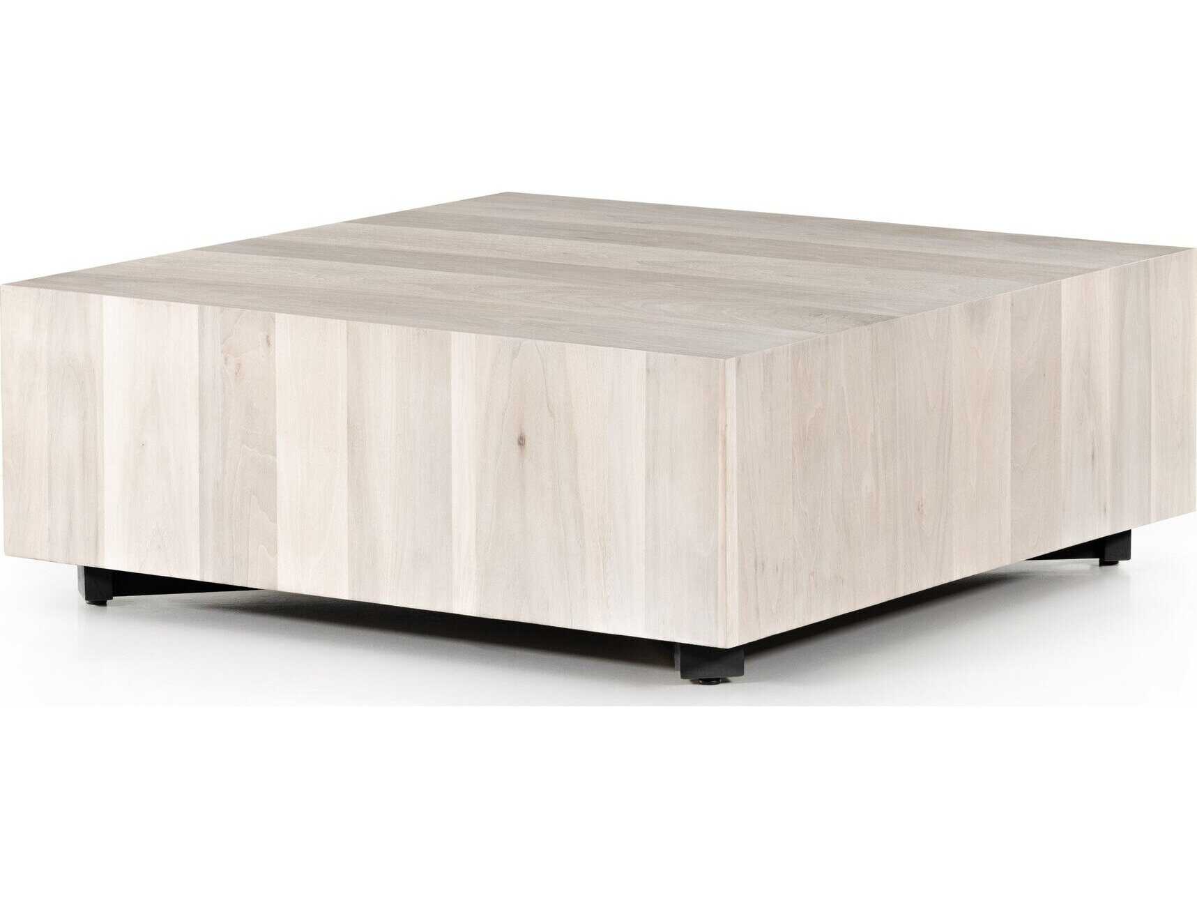 Four Hands Wesson Hudson Rectangular Wood Beige Pine Ashen Walnut Coffee Table