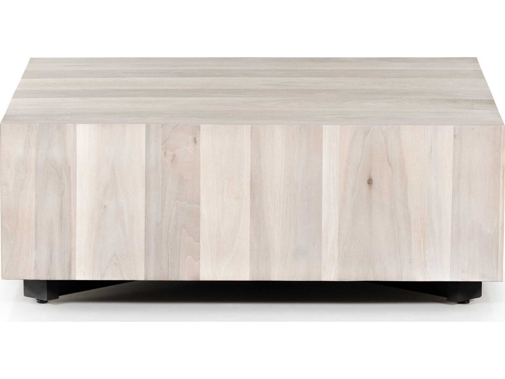Four Hands Wesson Hudson Rectangular Wood Beige Pine Ashen Walnut Coffee Table