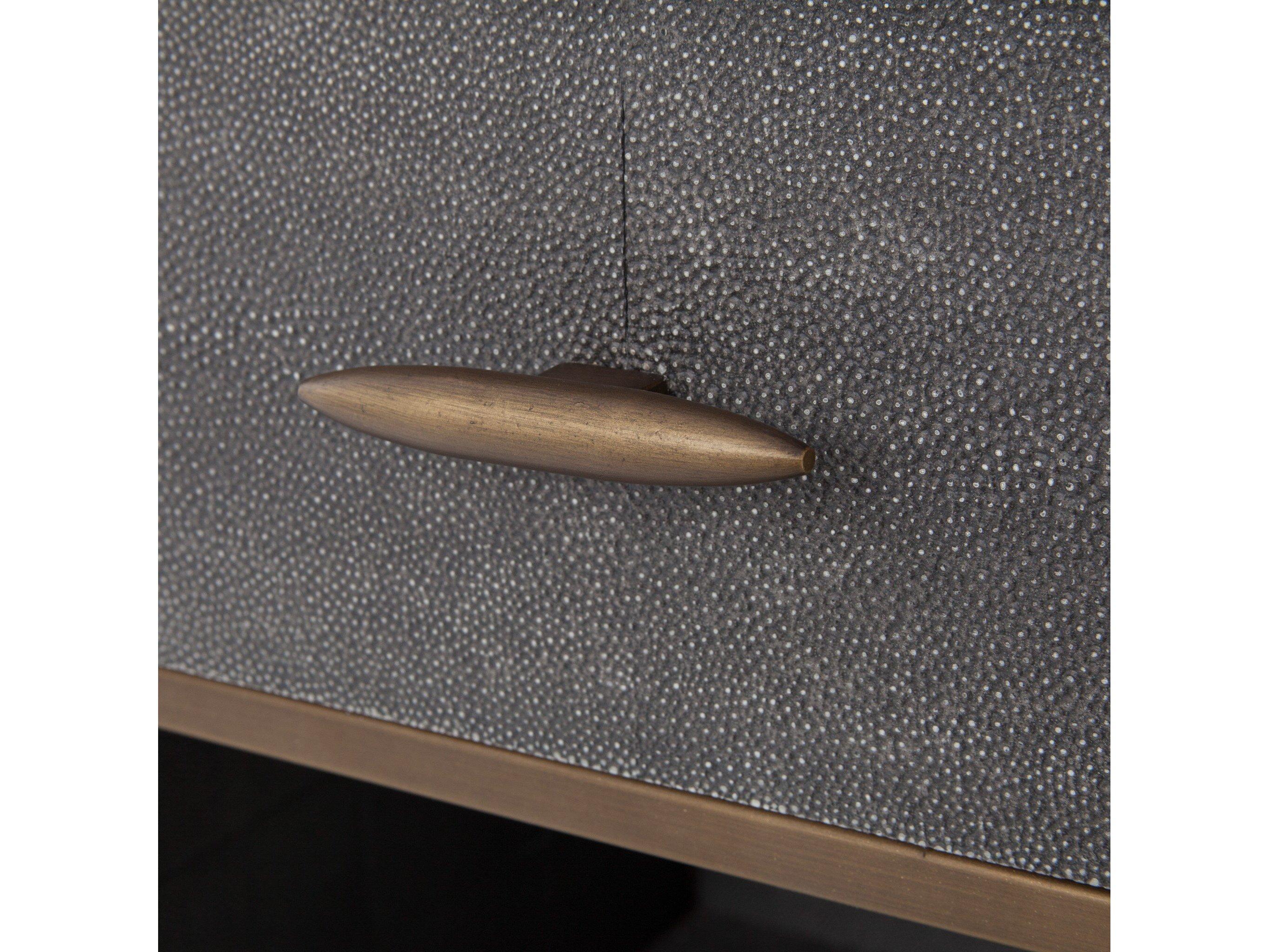 Four Hands Bentley Shagreen 1-Drawer Gray Nightstand