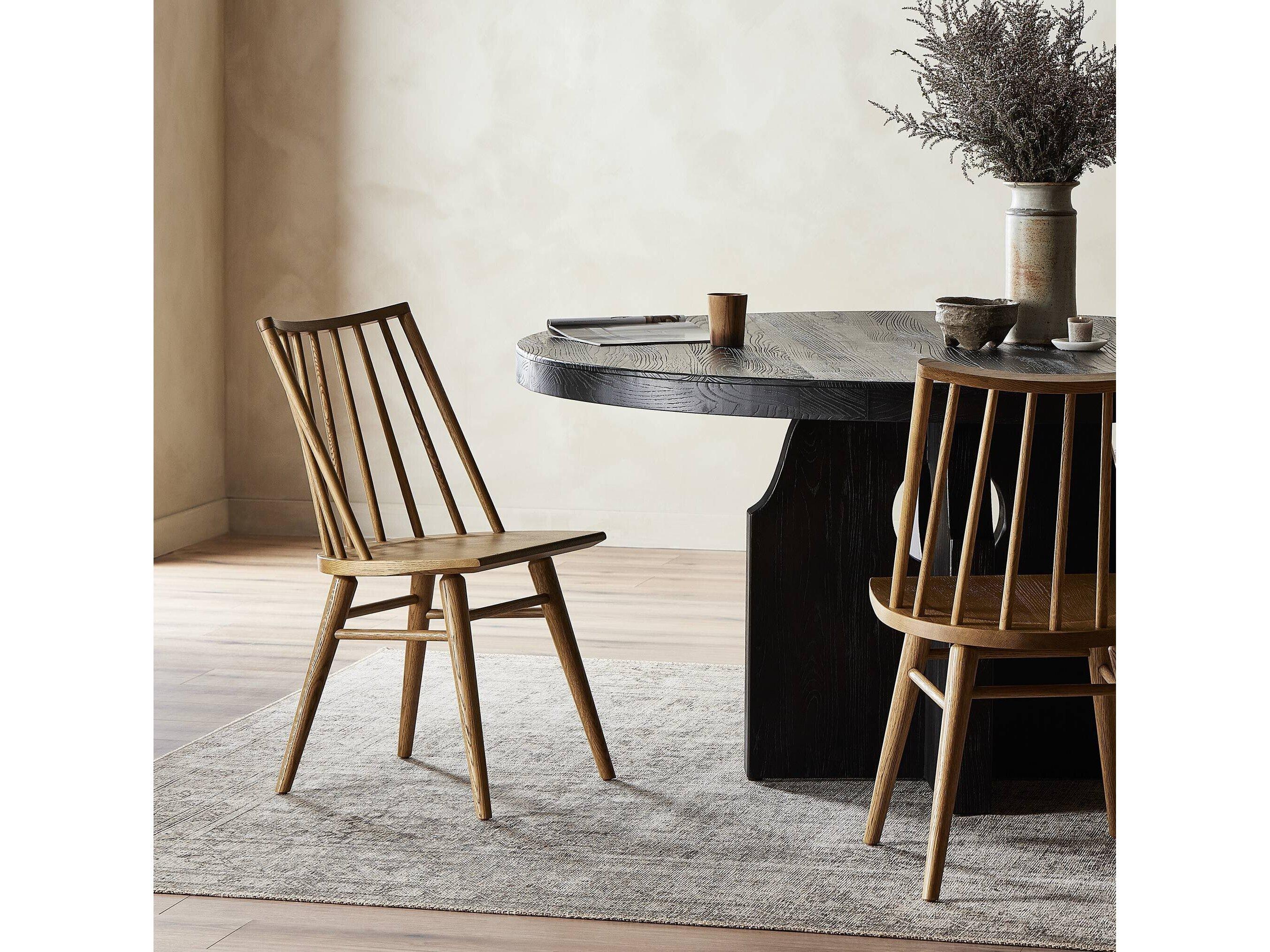 Four Hands Wallis Lewis Sandy Oak  Wood Windsor Chair