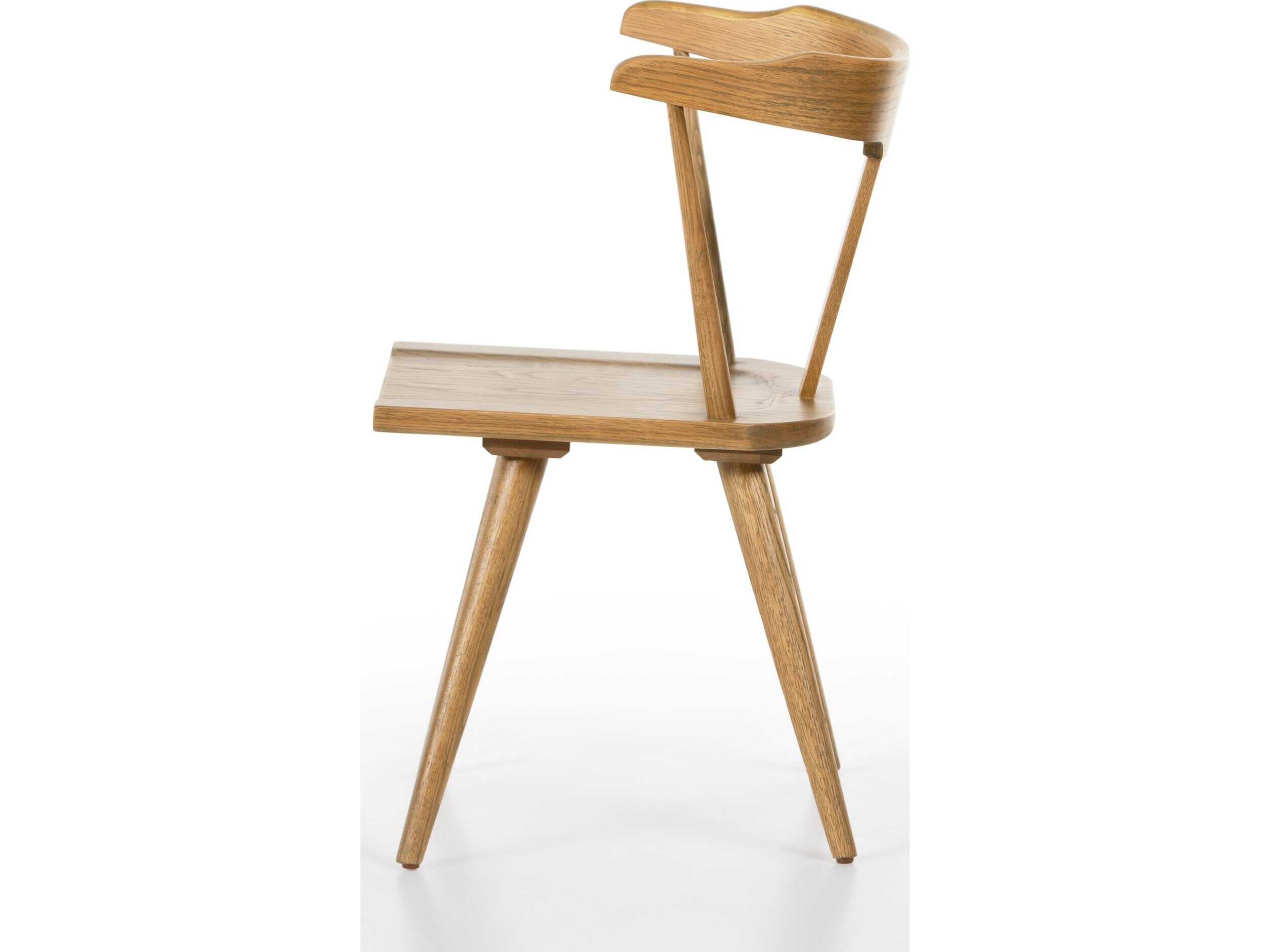 Four Hands Belfast Ripley Oak Wood Brown Side Dining Chair