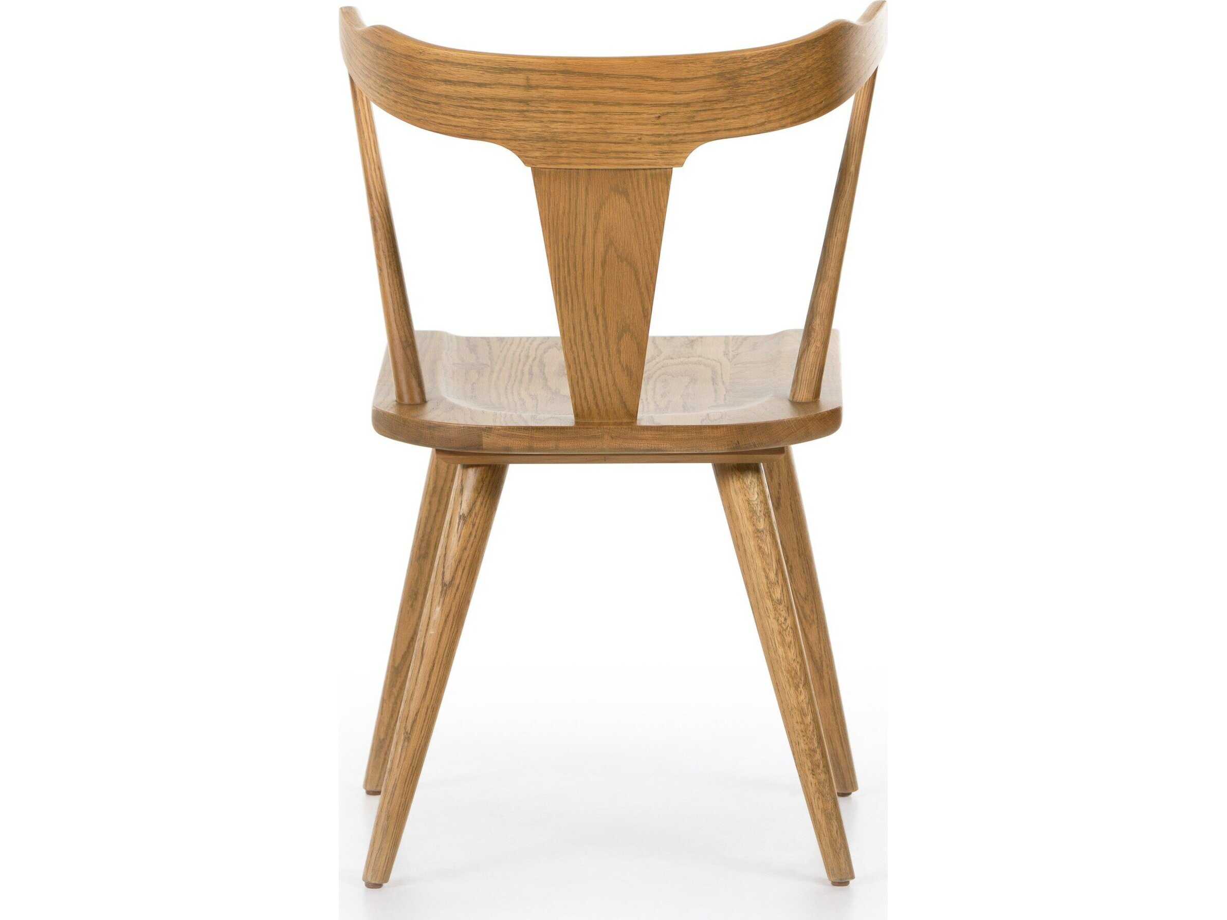 Four Hands Belfast Ripley Oak Wood Brown Side Dining Chair