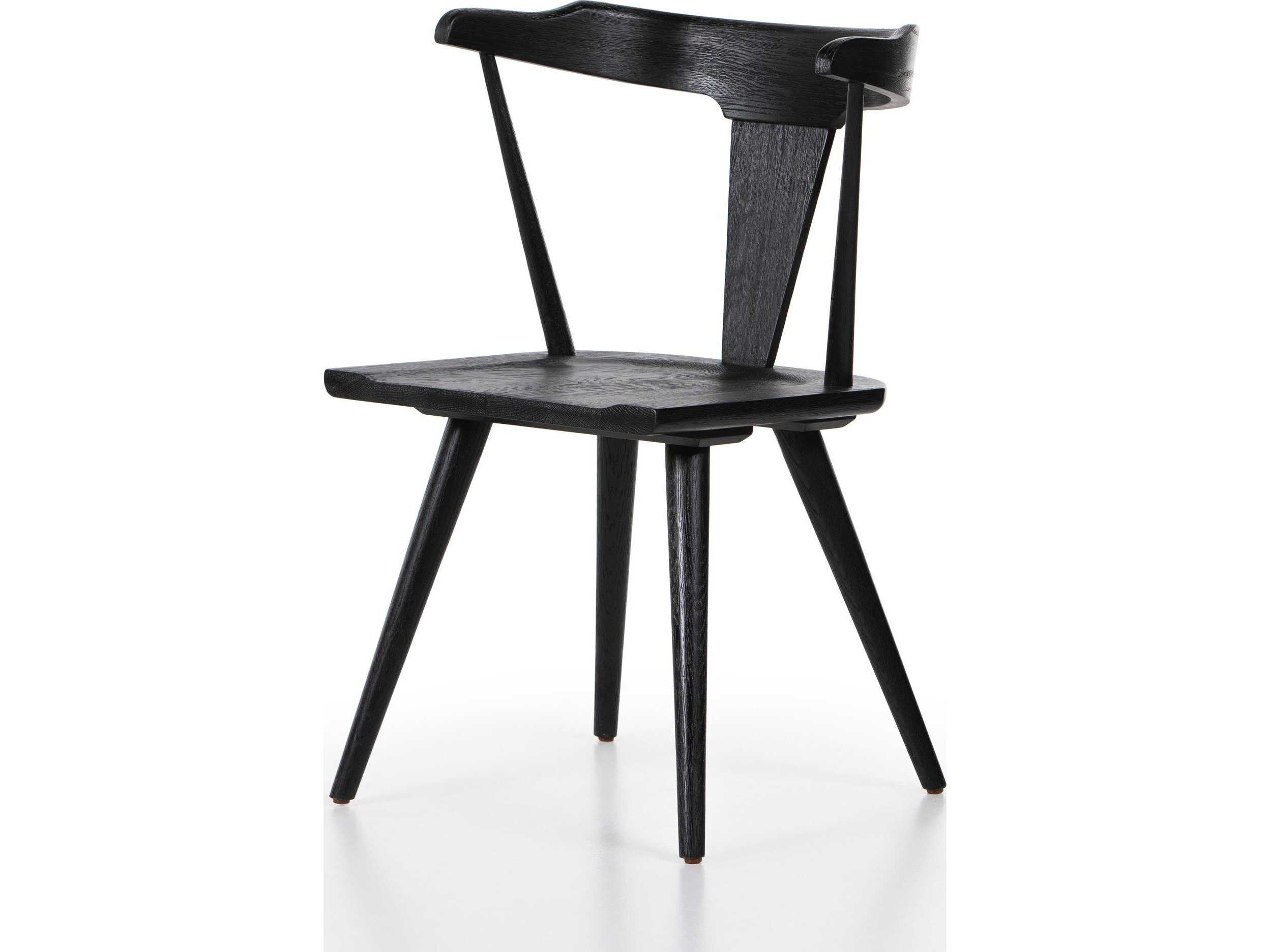 Four Hands Garth Ripley Dining Chair-Black Oak
