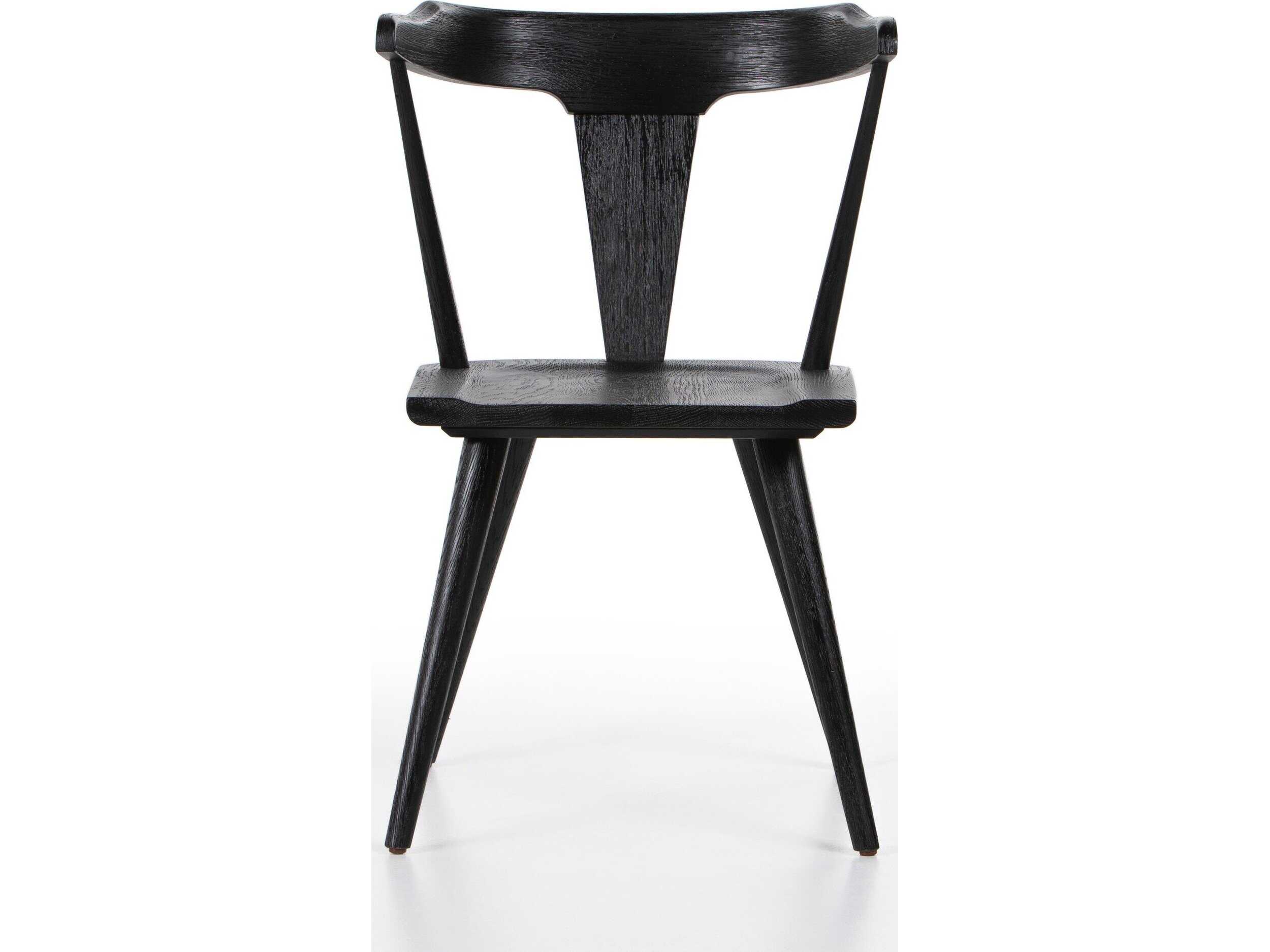 Four Hands Garth Ripley Dining Chair-Black Oak