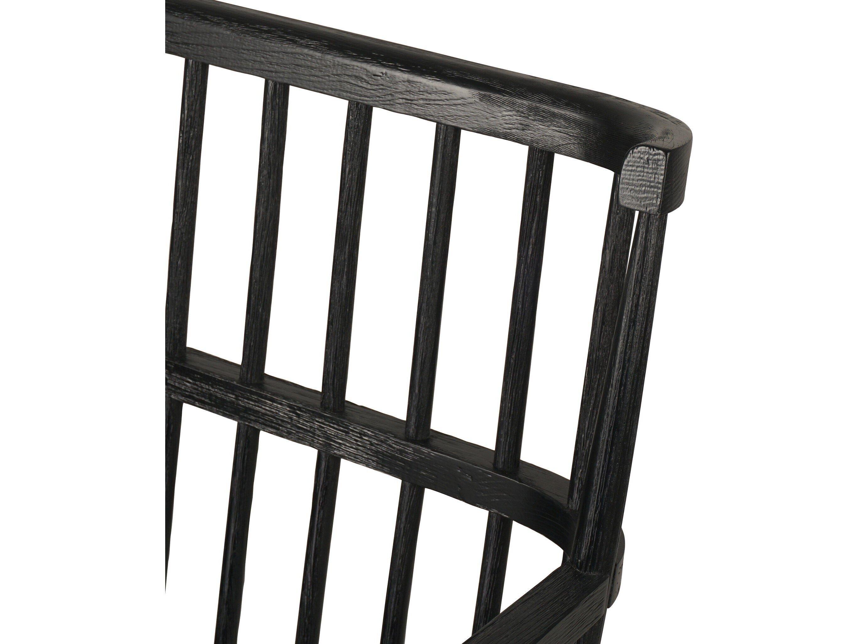 Four Hands Keston Aspen Matte Black  Bench