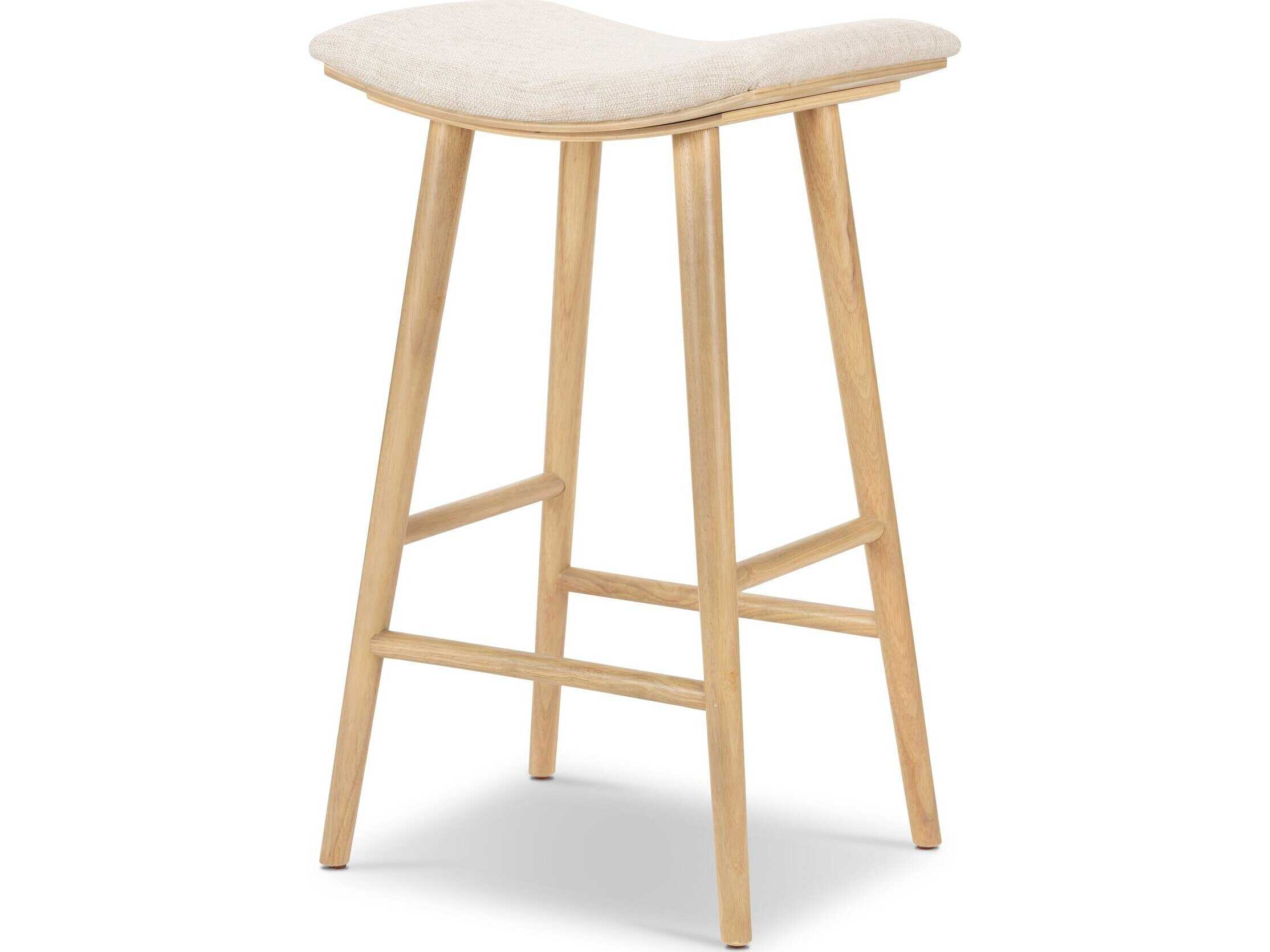 Four Hands Wallis Union Essence Natural Upholstered Bar Stool