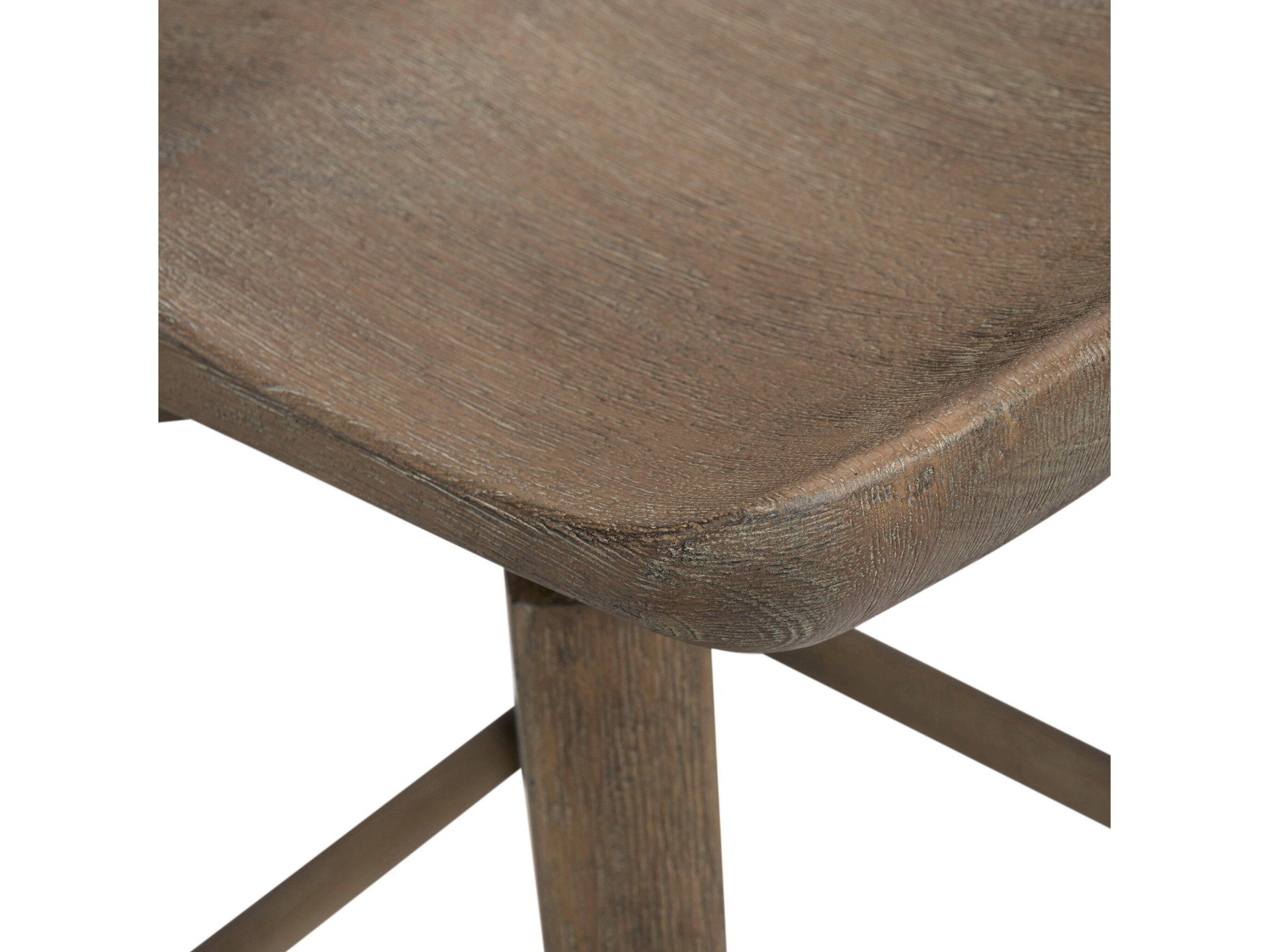 Four Hands Belfast Paramore Swivel Solid Wood Brushed Shale Grey Counter Stool