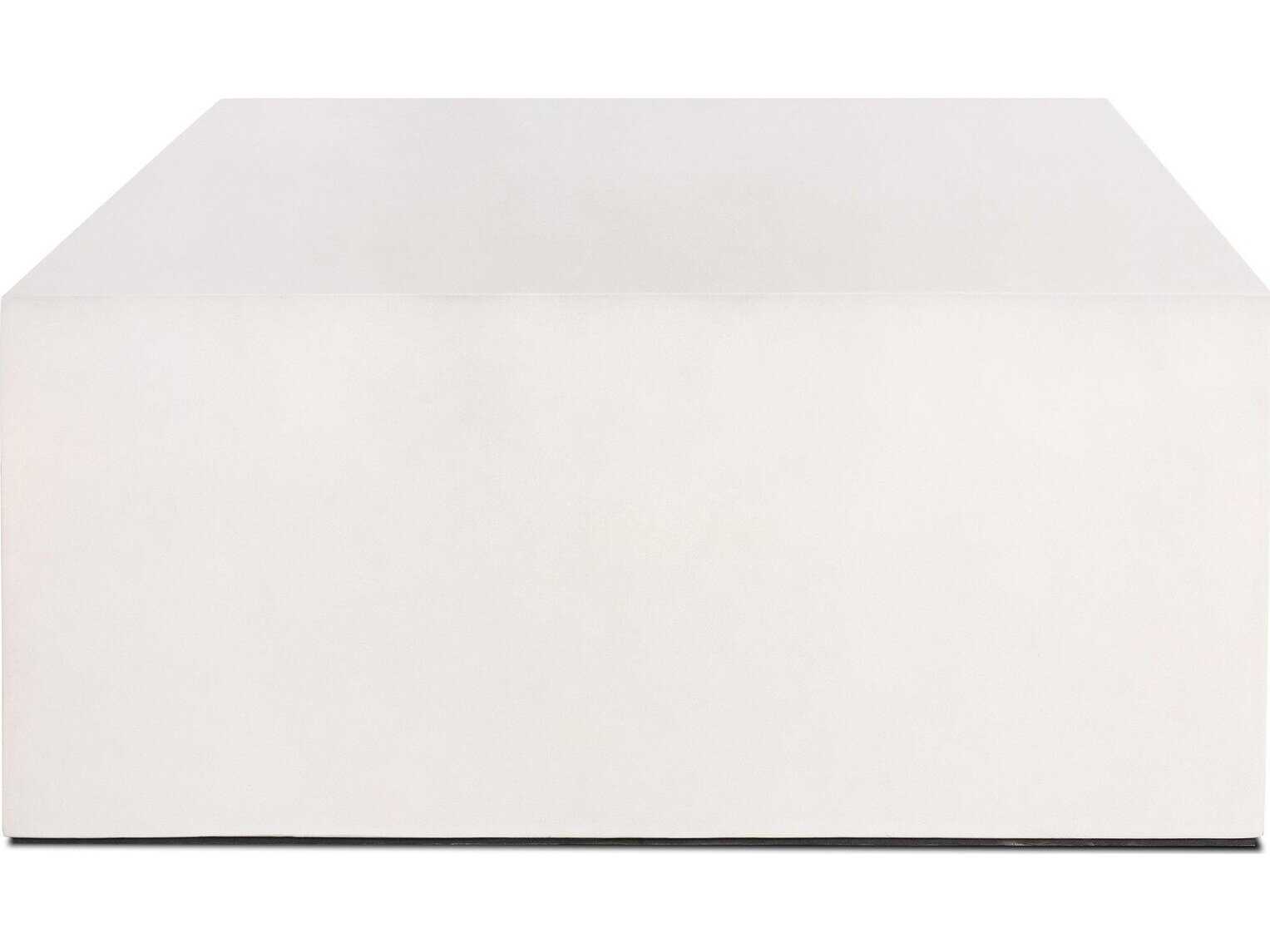 Four Hands Bina Parish White Concrete Coffee Table