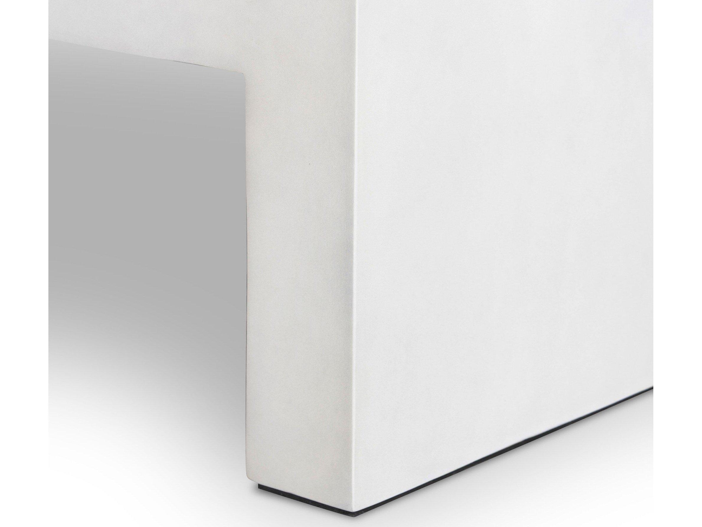 Four Hands Bina Parish White Concrete Coffee Table