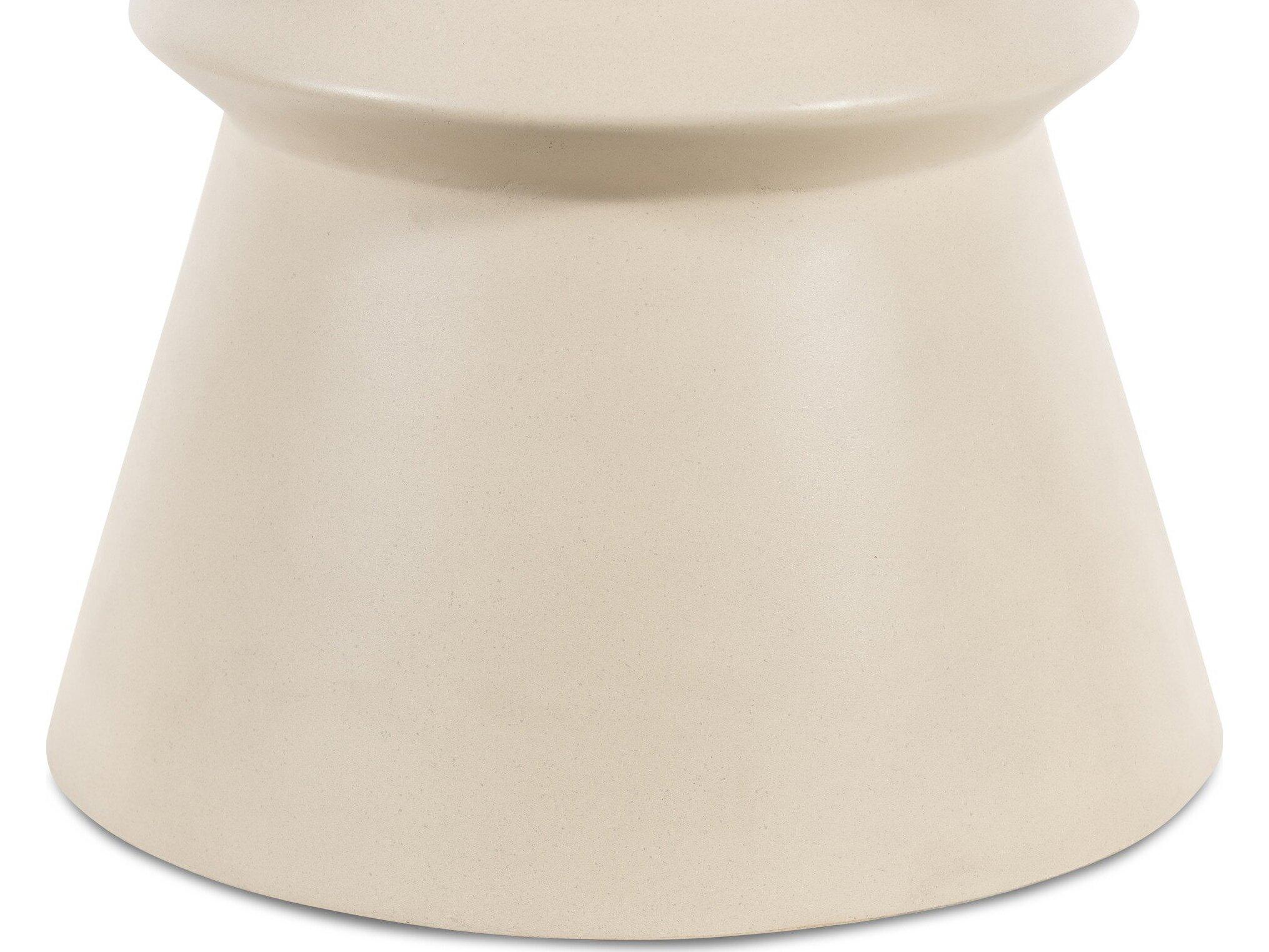 Four Hands Everett Lina Parchment White End Table