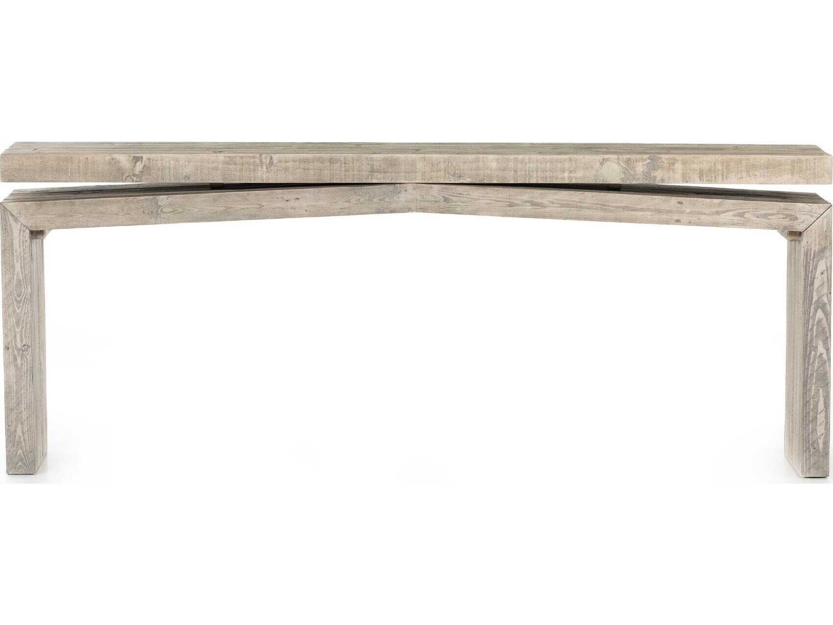 Four Hands Sierra Matthes Rectangular Wood Weathered Wheat Console Table